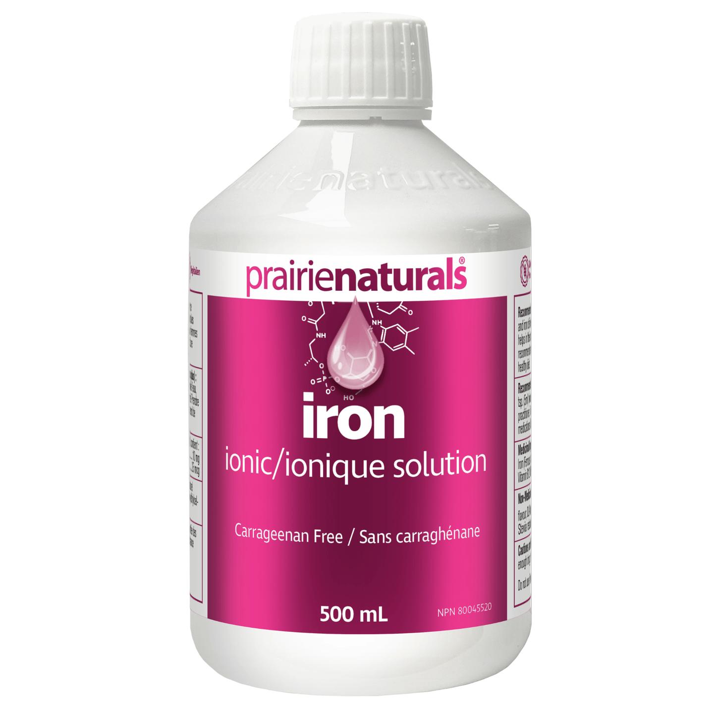 500ml Natural Orange | Prairie Naturals Iron Solution Liquid