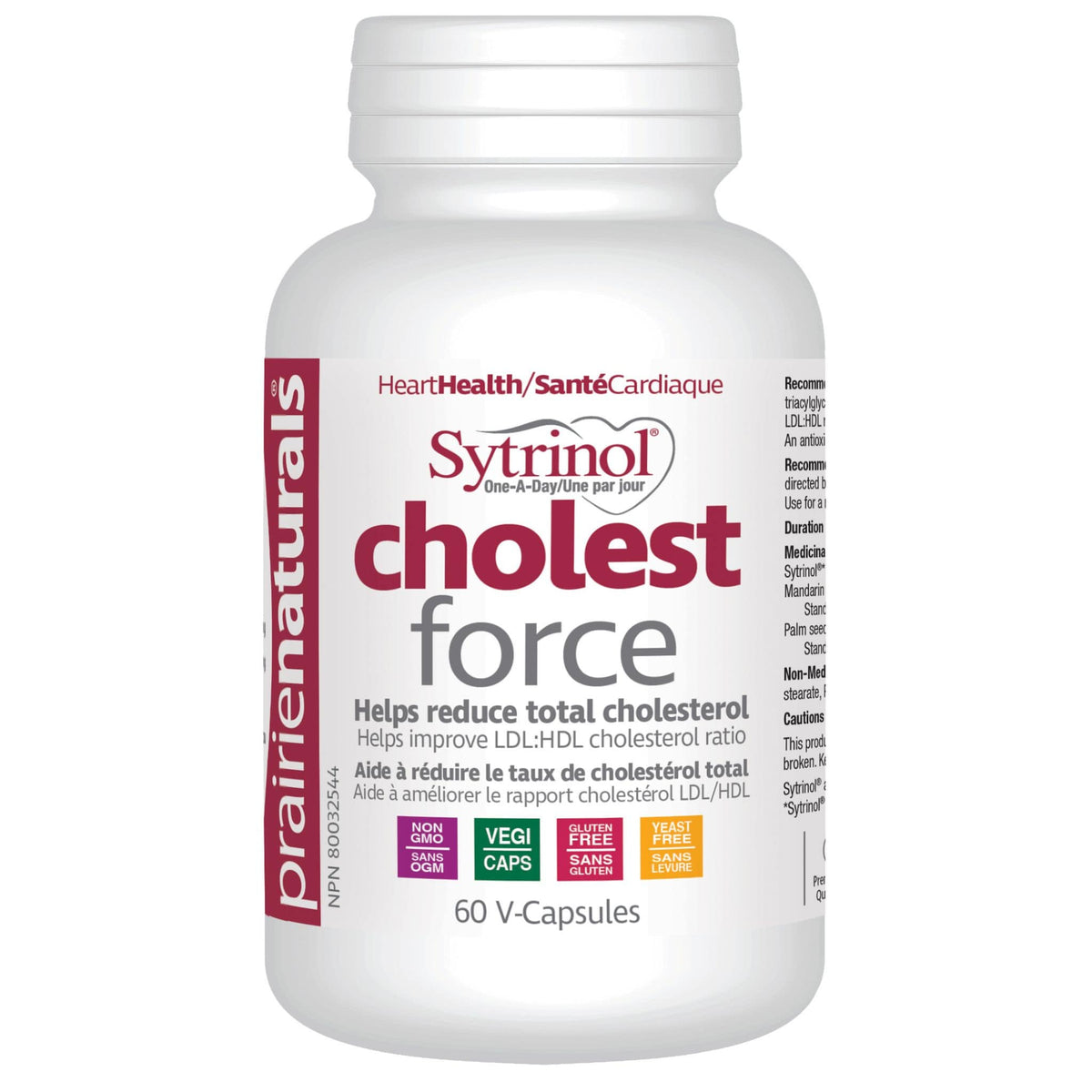 60 Vegetable Capsules | Prairie Naturals Heart Health Sytrinol Cholest Force