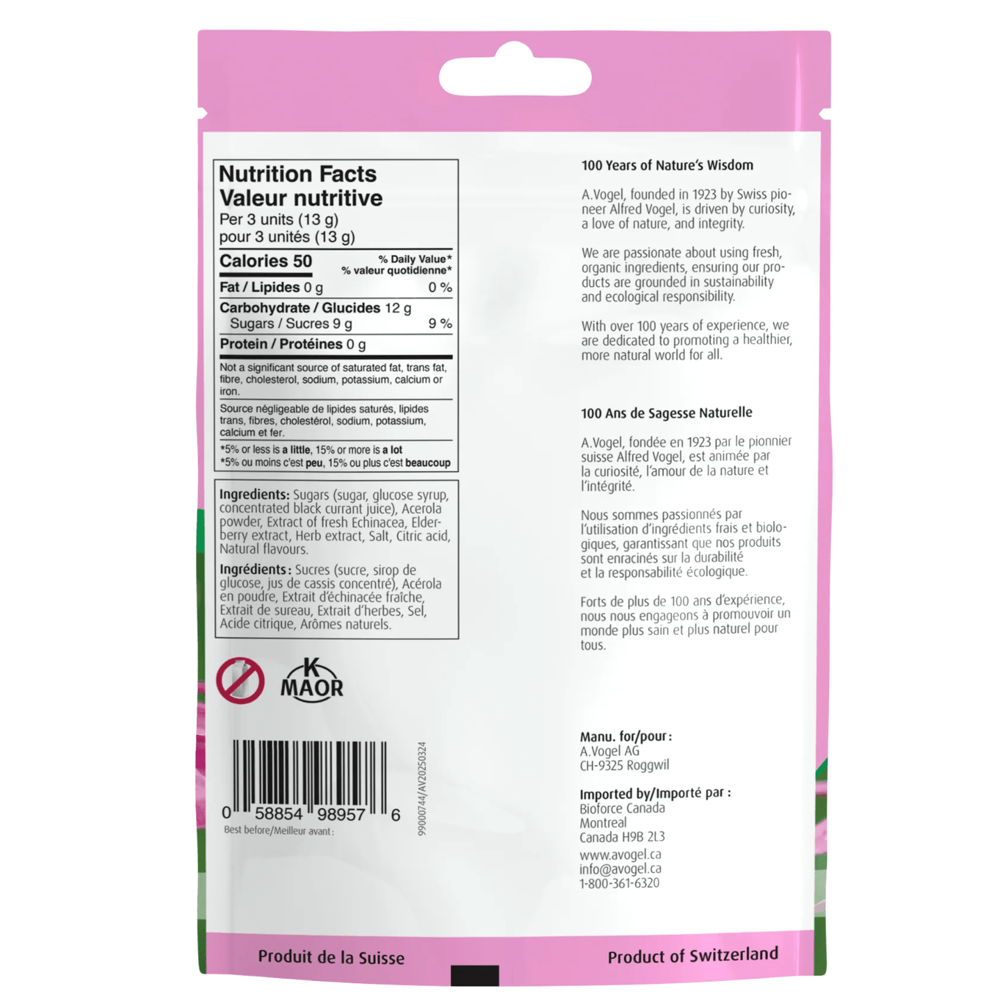 A. Vogel Echinacea Lozenges, Helps Sooth Sore Throat, Made with Fresh Echinacea, 75 Lozenges