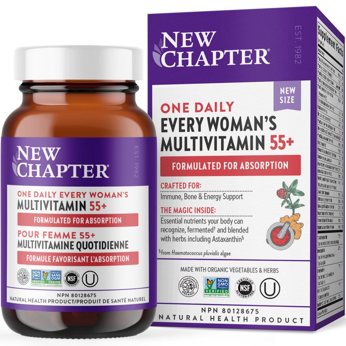 30 Tablets | New Chapter One Daily Every Woman's Multivitamin 55+