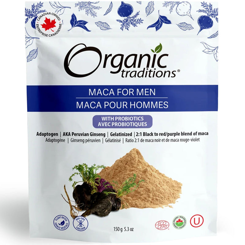 Organic Traditions Maca Men's Powder with Probiotics, 150g