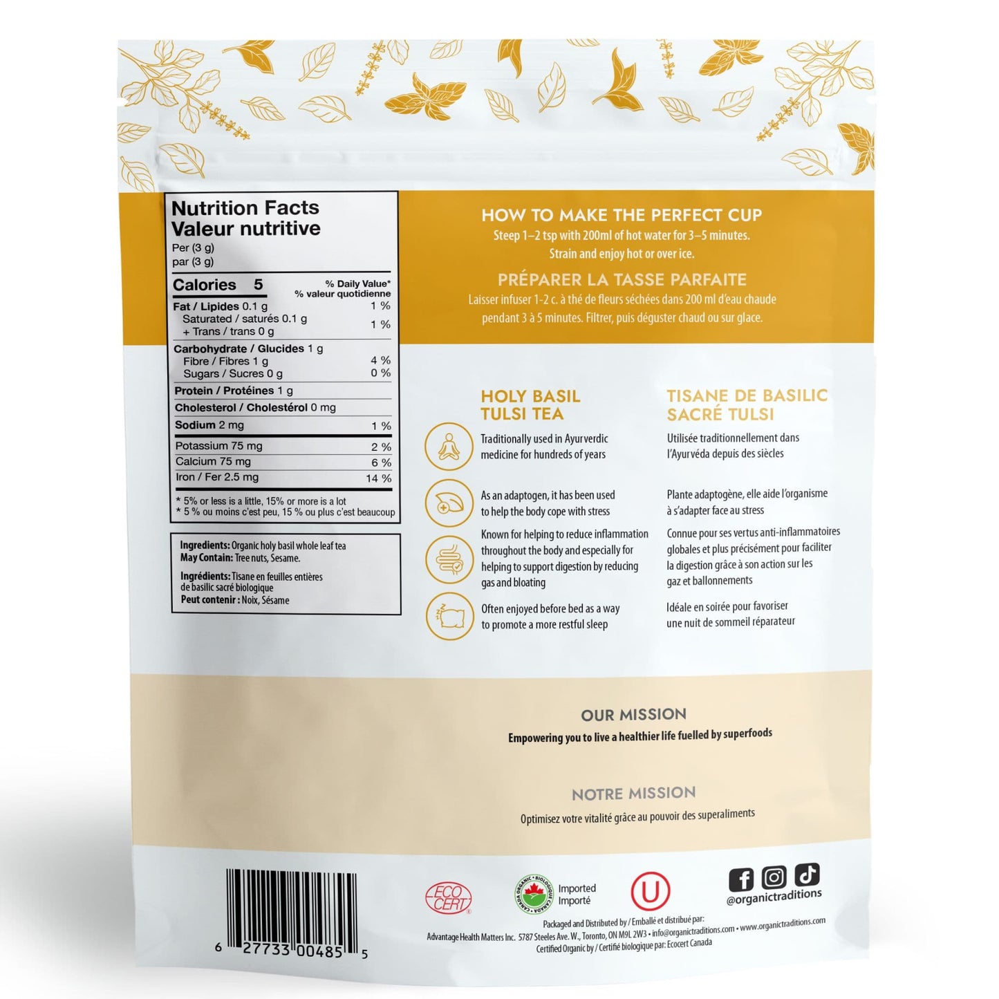 Organic Traditions Holy Basil Tulsi Tea