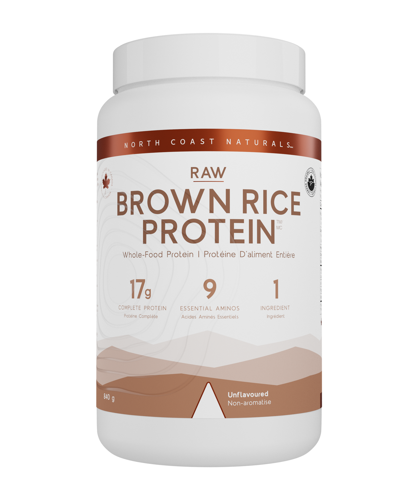 840g Unflavoured | North Coast Naturals Brown Rice Protein Powder