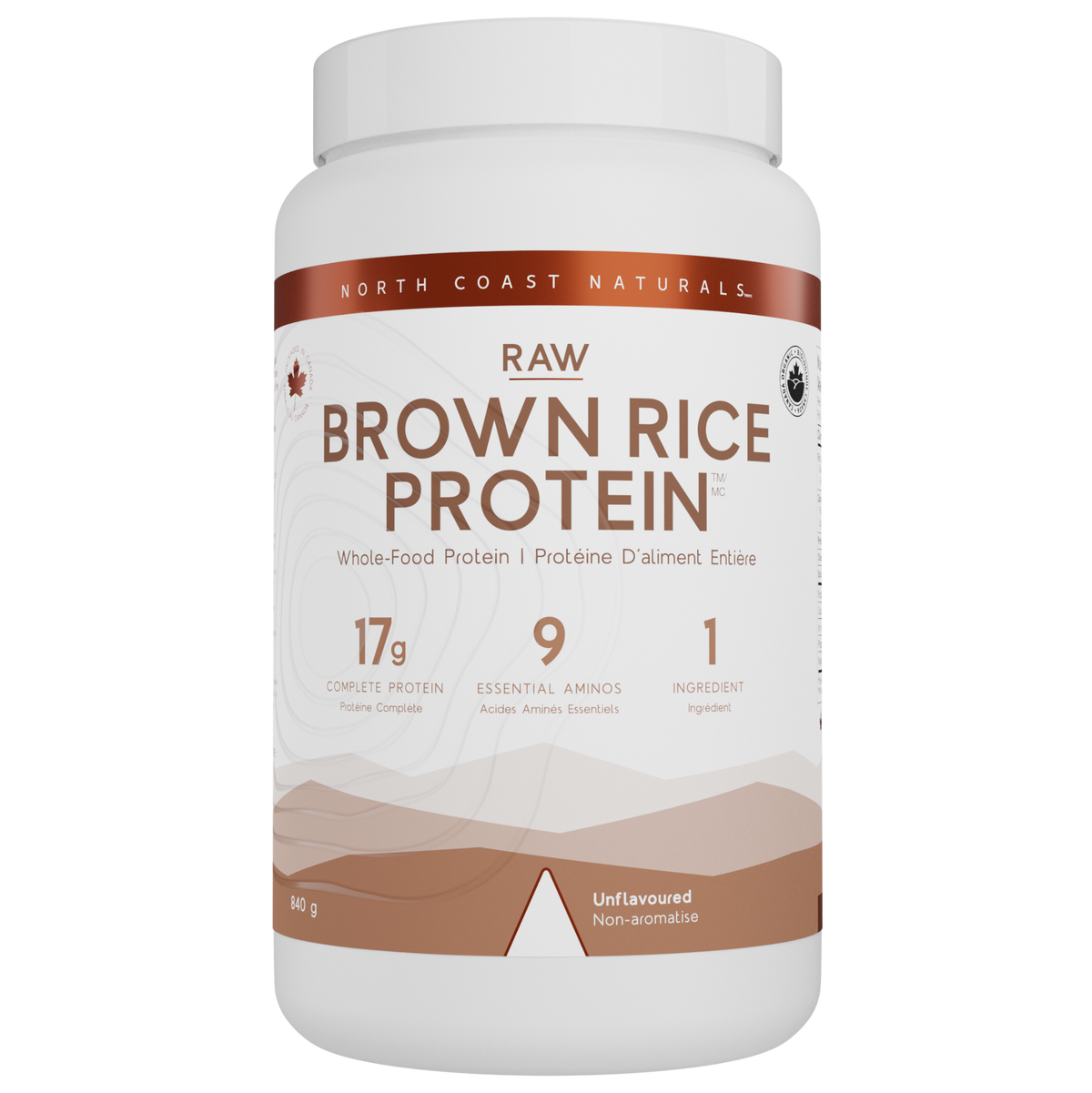 840g Unflavoured | North Coast Naturals Brown Rice Protein Powder