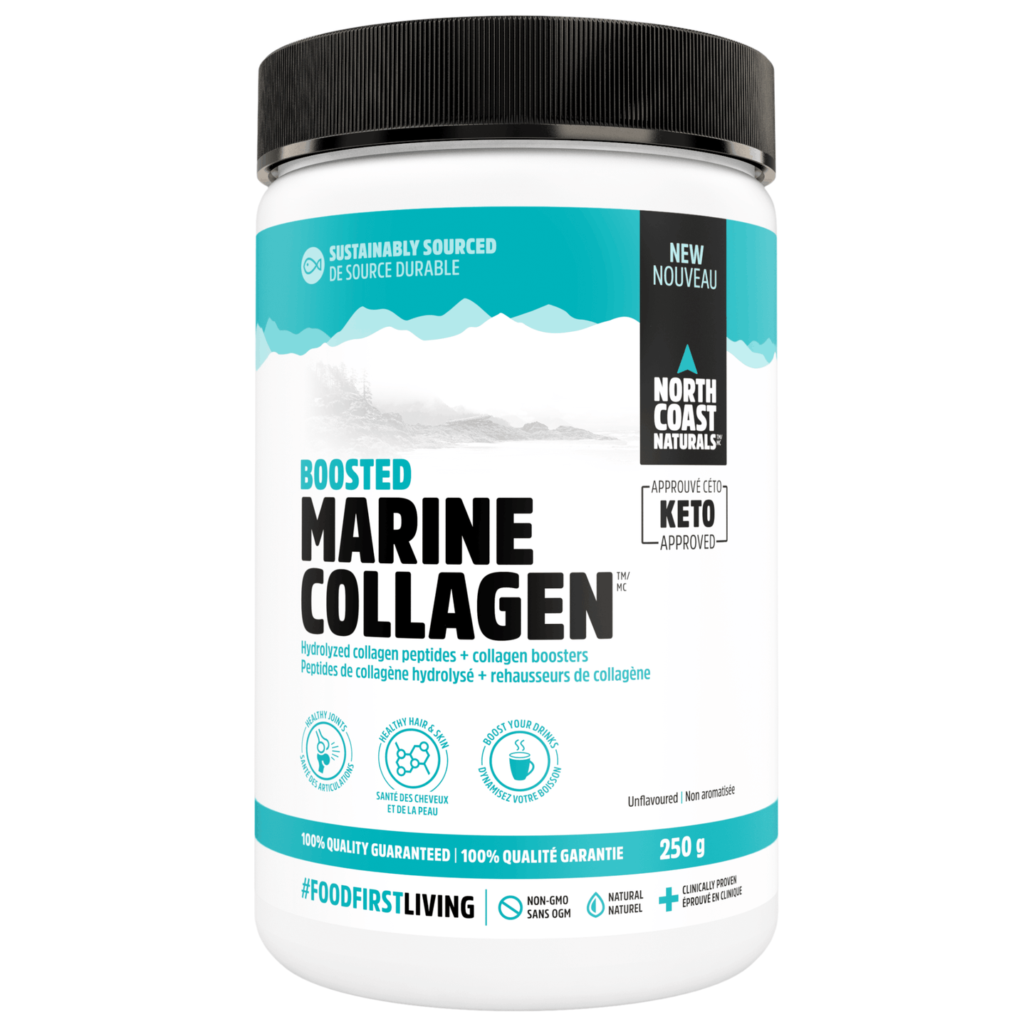 250g Unflavoured | North Coast Naturals Boosted Marine Collagen Powder