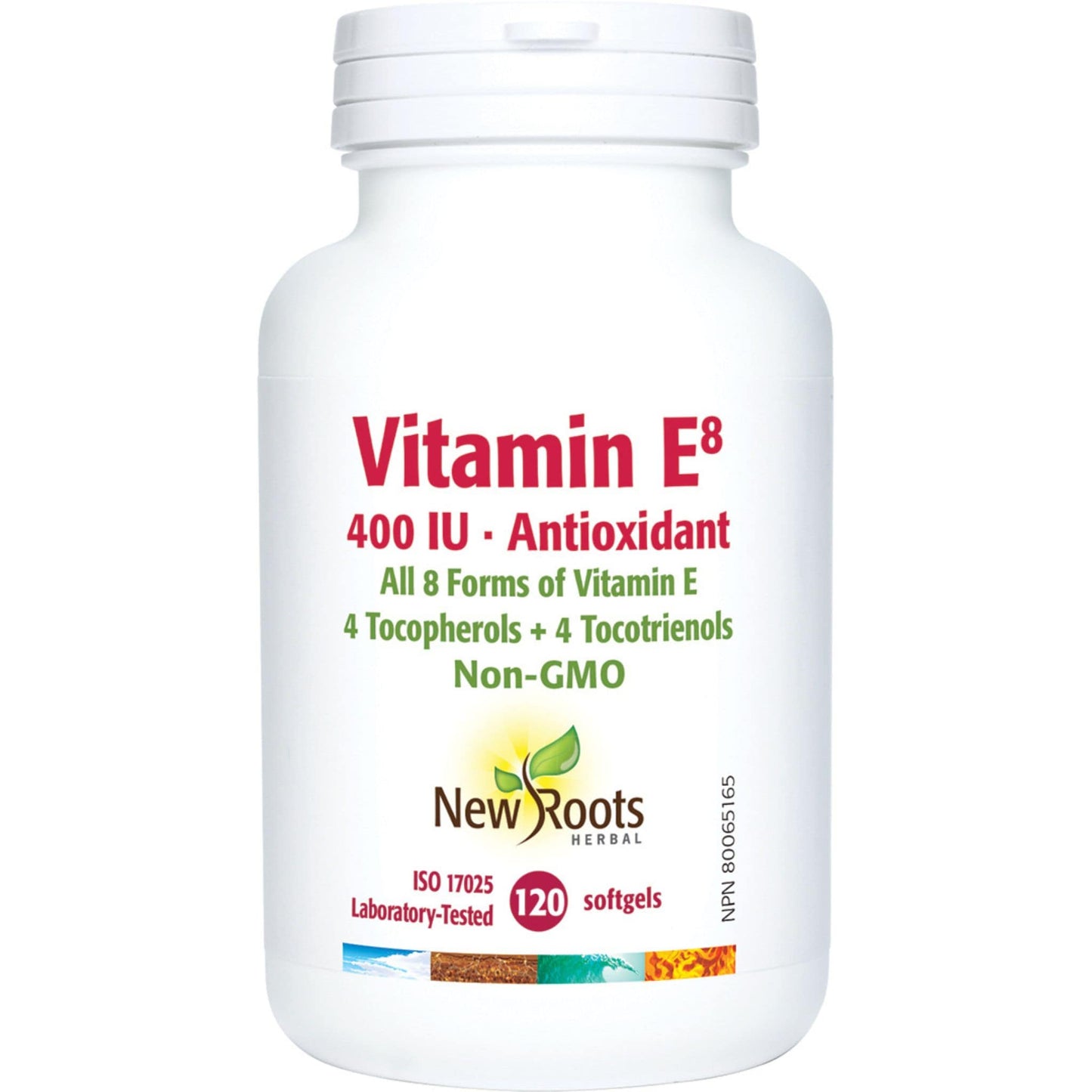 120 Softgels | New Roots Herbal Vitamin E8 400 IU Antioxidant