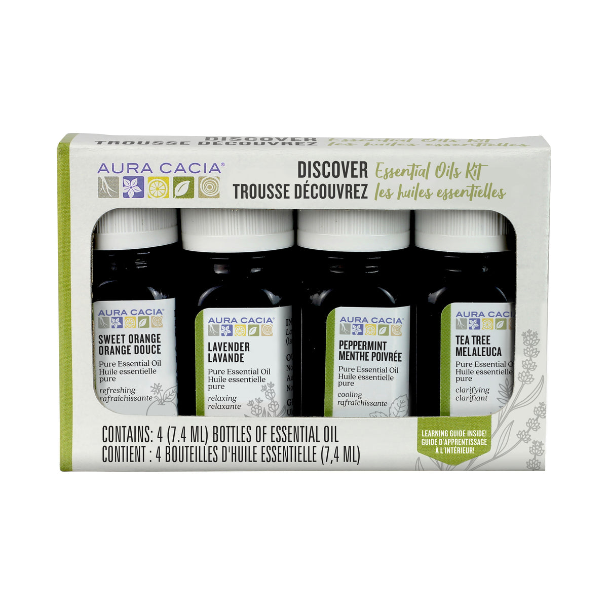 Aura Cacia Discover Essential Oils Kit Discover Kit 4 x 7.4ml