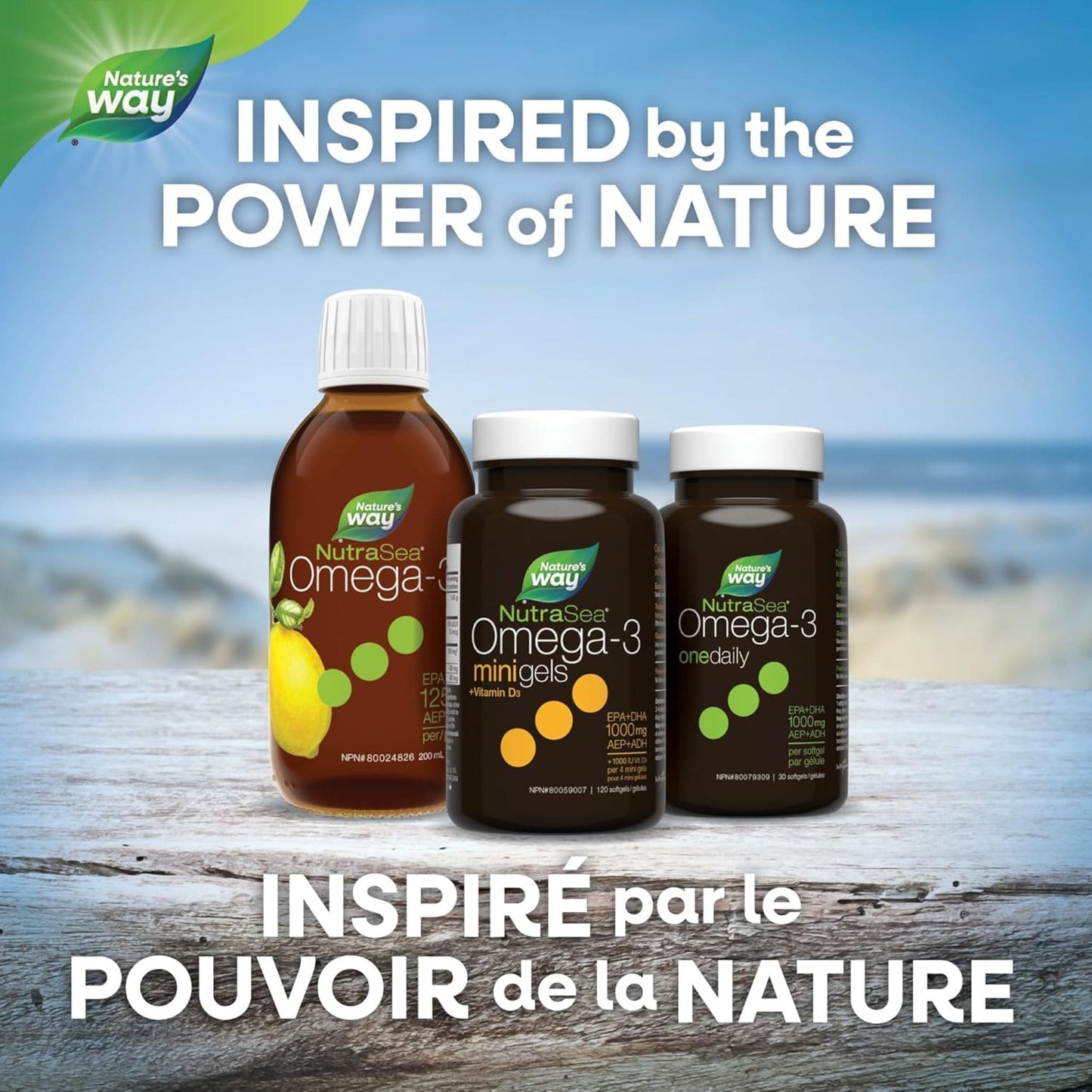 Fresh Mint, 120 Softgels | Nature's Way NutraSea Omega-3 + Vitamin D3 Minigels