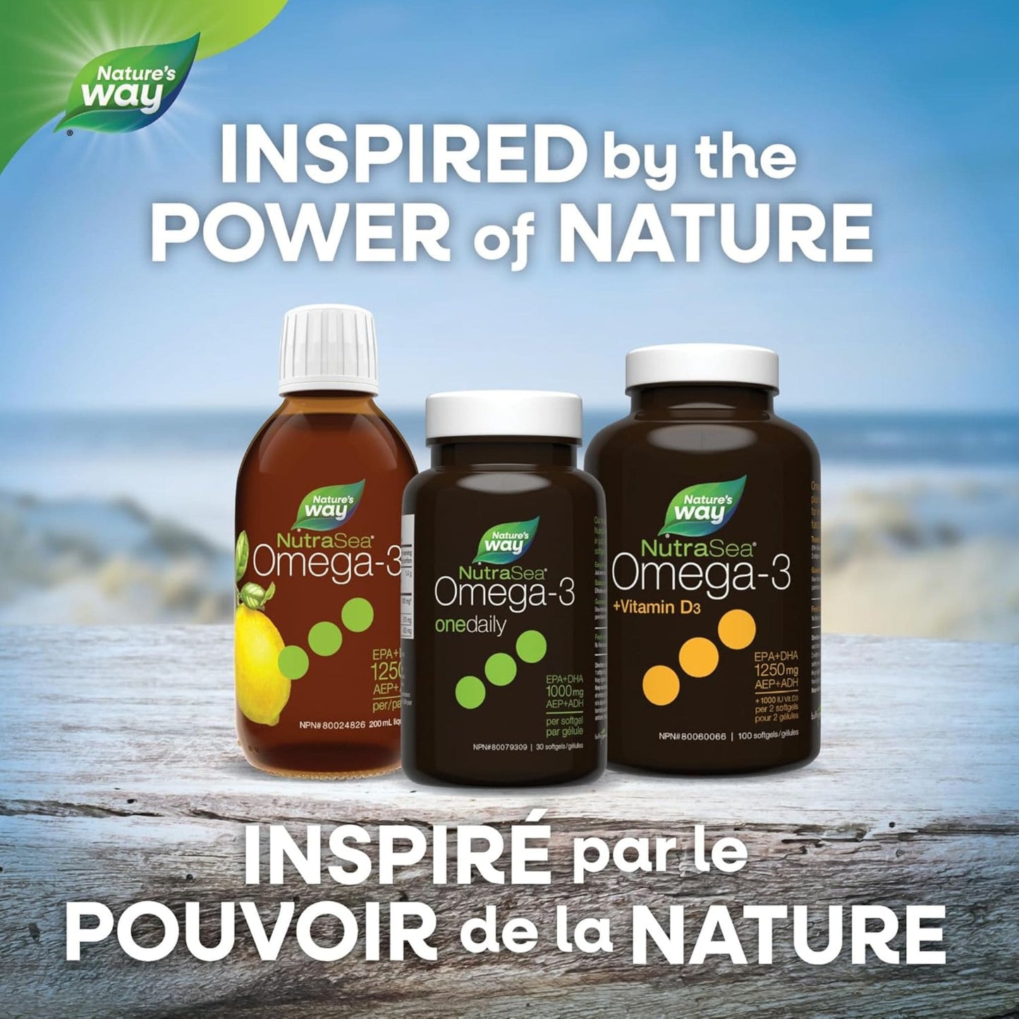 Fresh Mint, 30 Softgels | Nature's Way NutraSea Omega-3 onedaily EPA+DHA 1000 mg