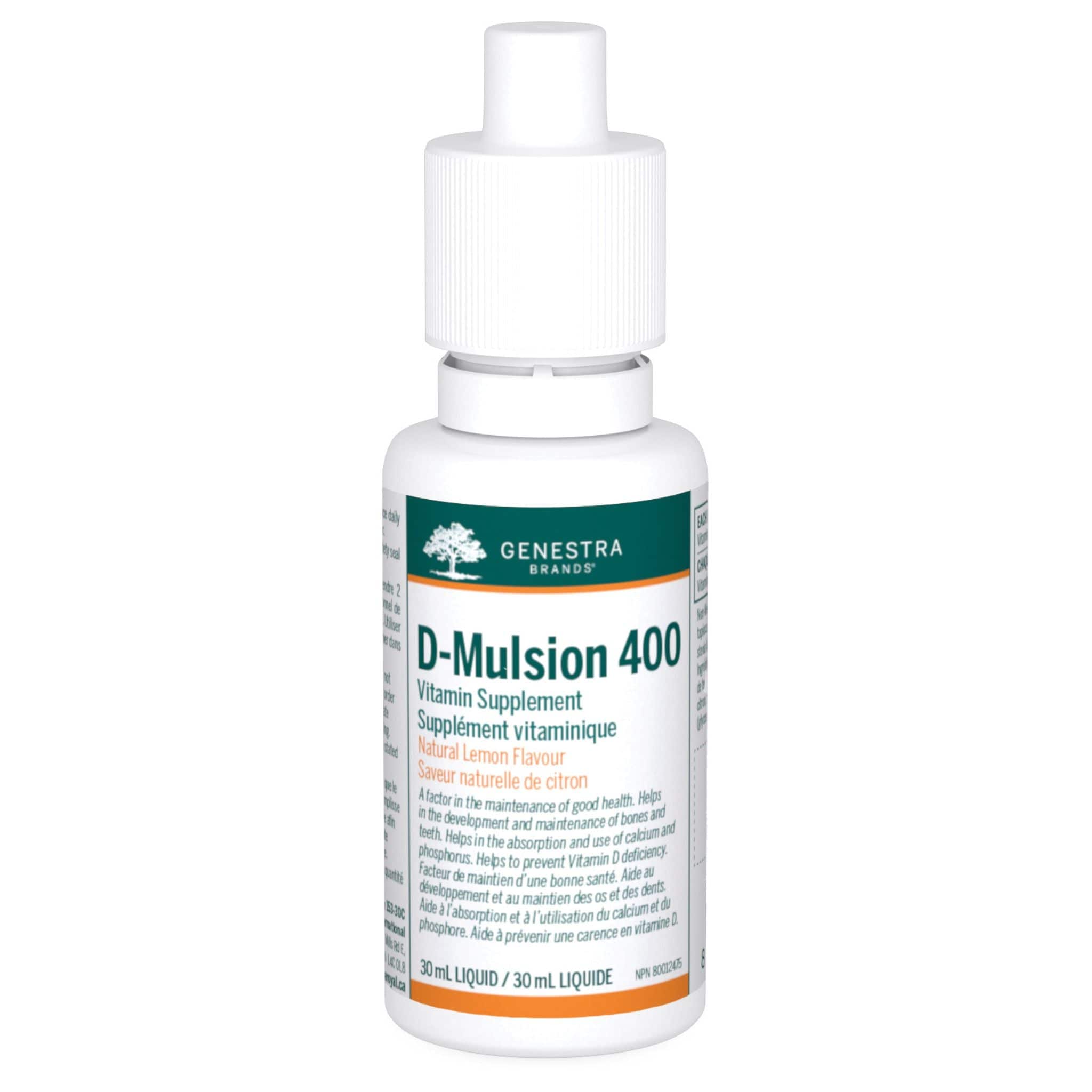 Genestra DMulsion 400IU (Vitamin D3 Drops in Virgin Olive Oil), 30ml