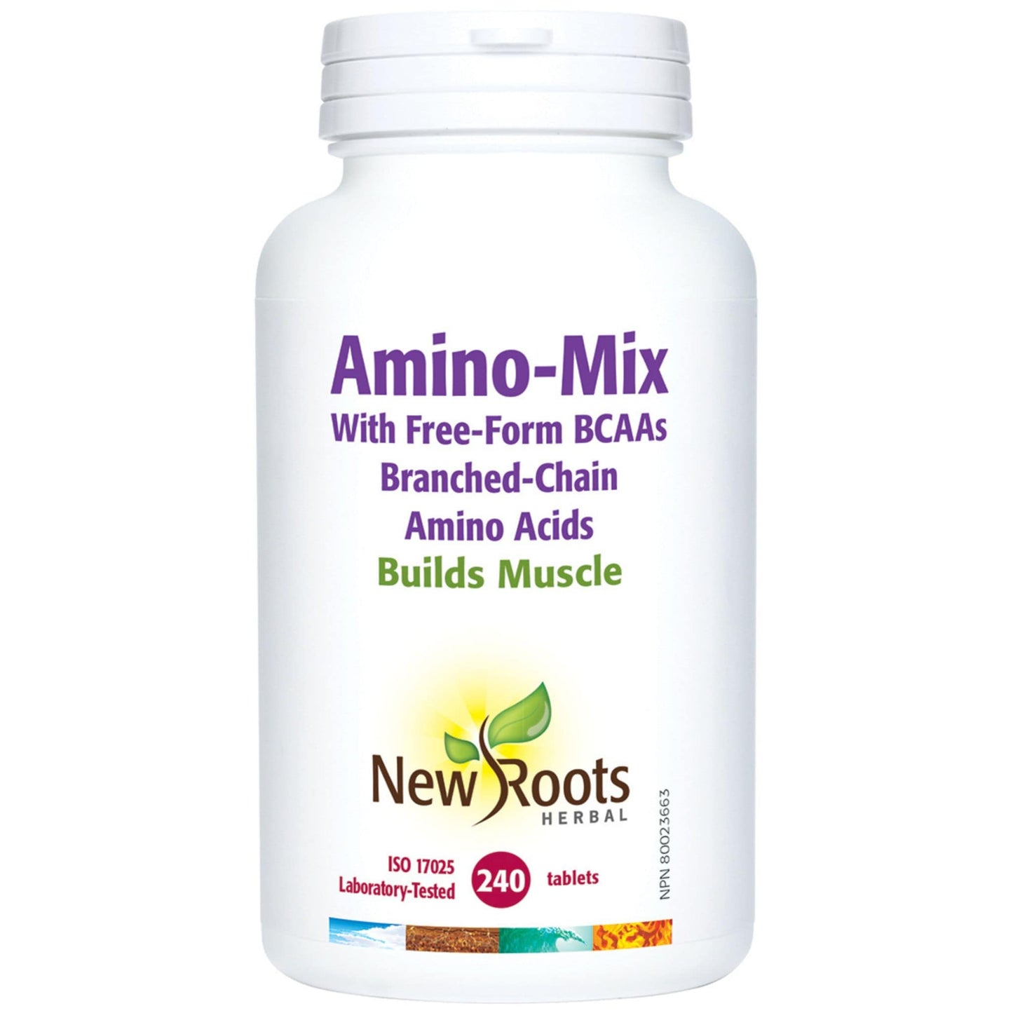 240 Tablets | New Roots Herbal Amino-Mix With Free-Form BCAAs Branched-Chain Amino Acids