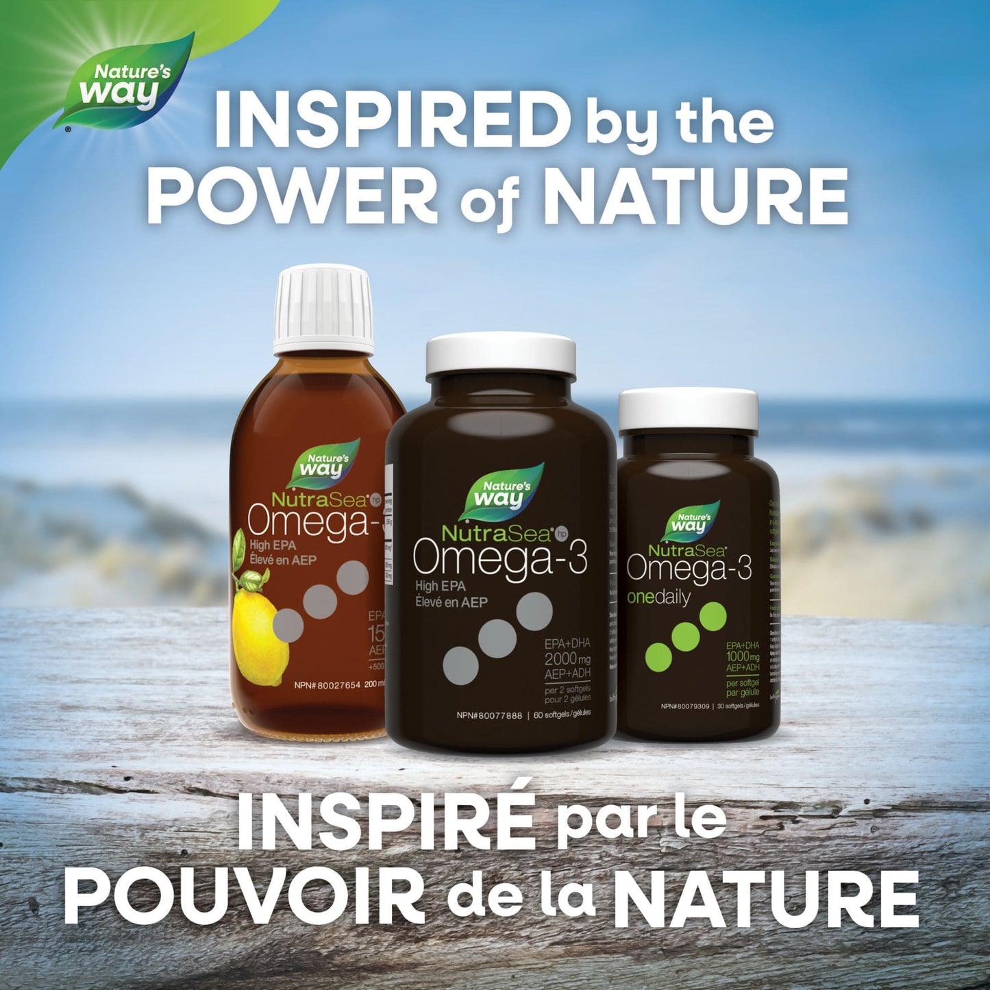 Fresh Mint Flavour, 60 Softgels | Nature's Way NutraSea Omega-3 High EPA, EPA+DHA 2000 mg