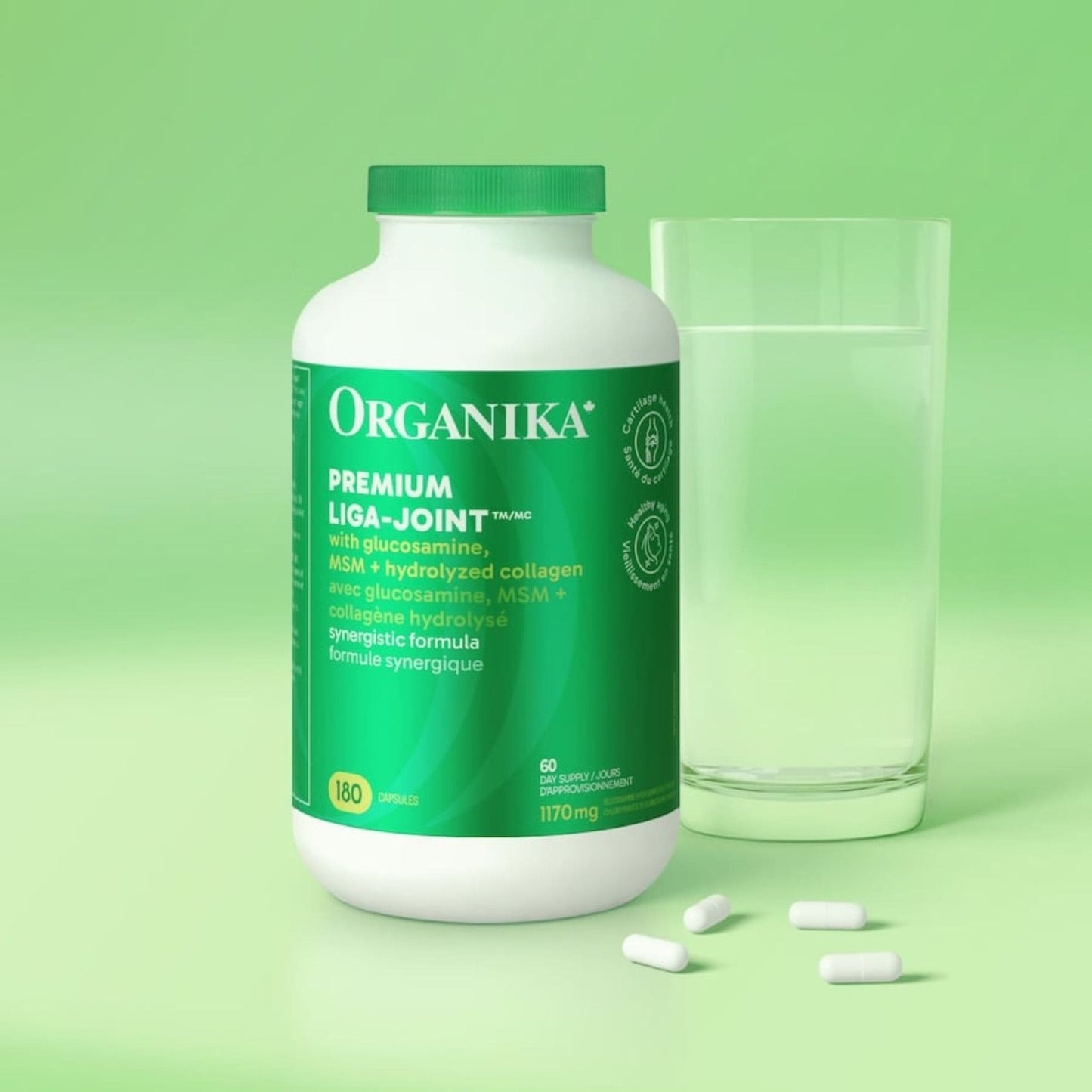 180 Capsules | Organika Premium Liga-Joint 1170 mg