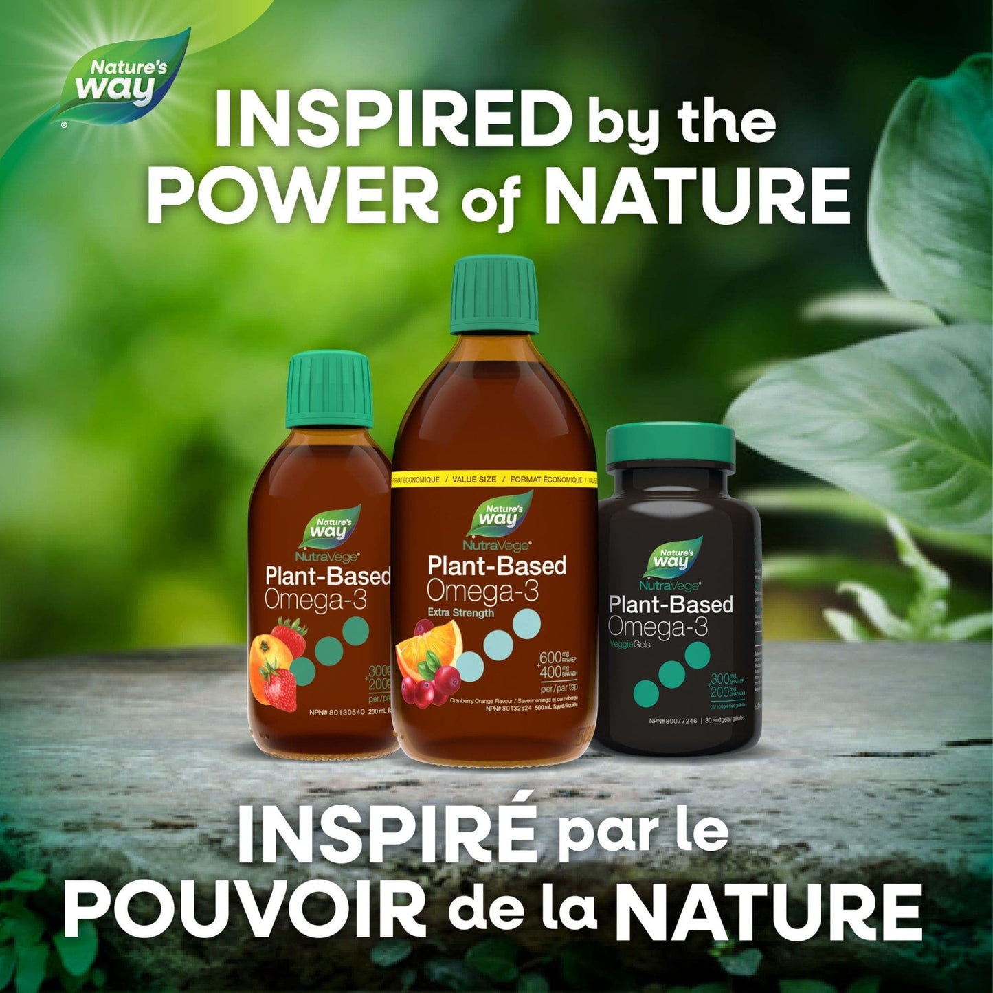 Cranberry Orange Flavour, 500 mL | Nature's Way NutraVege Plant-Based Omega-3 Extra Strength