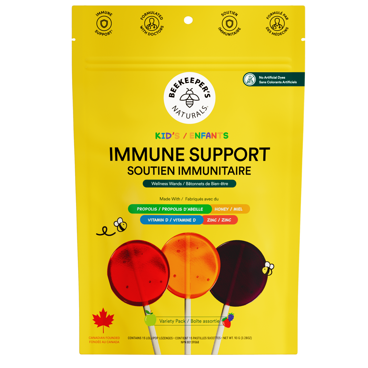 Beekeepers Naturals Kids Wellness Wands 15 count