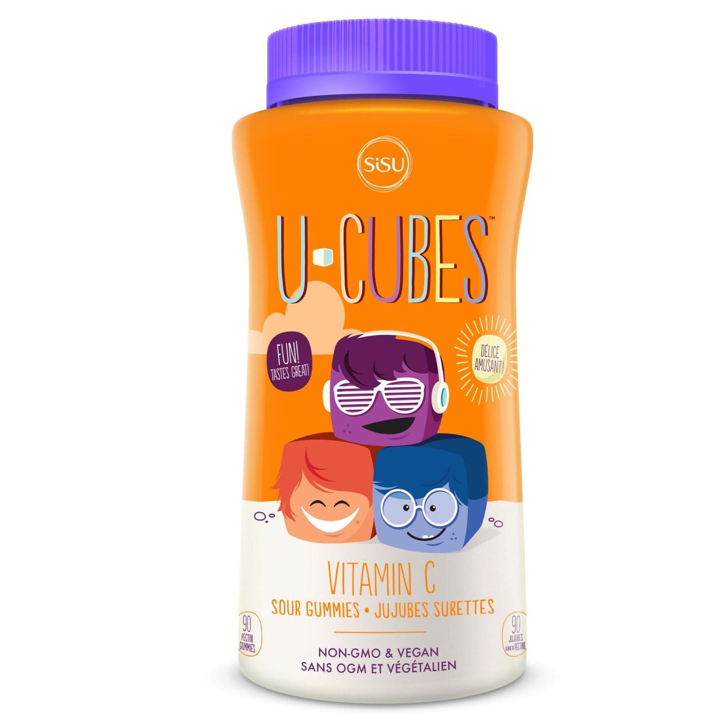 Assorted: Natural Orange & Natural Strawberry | Sisu U-Cubes Sour Gummies