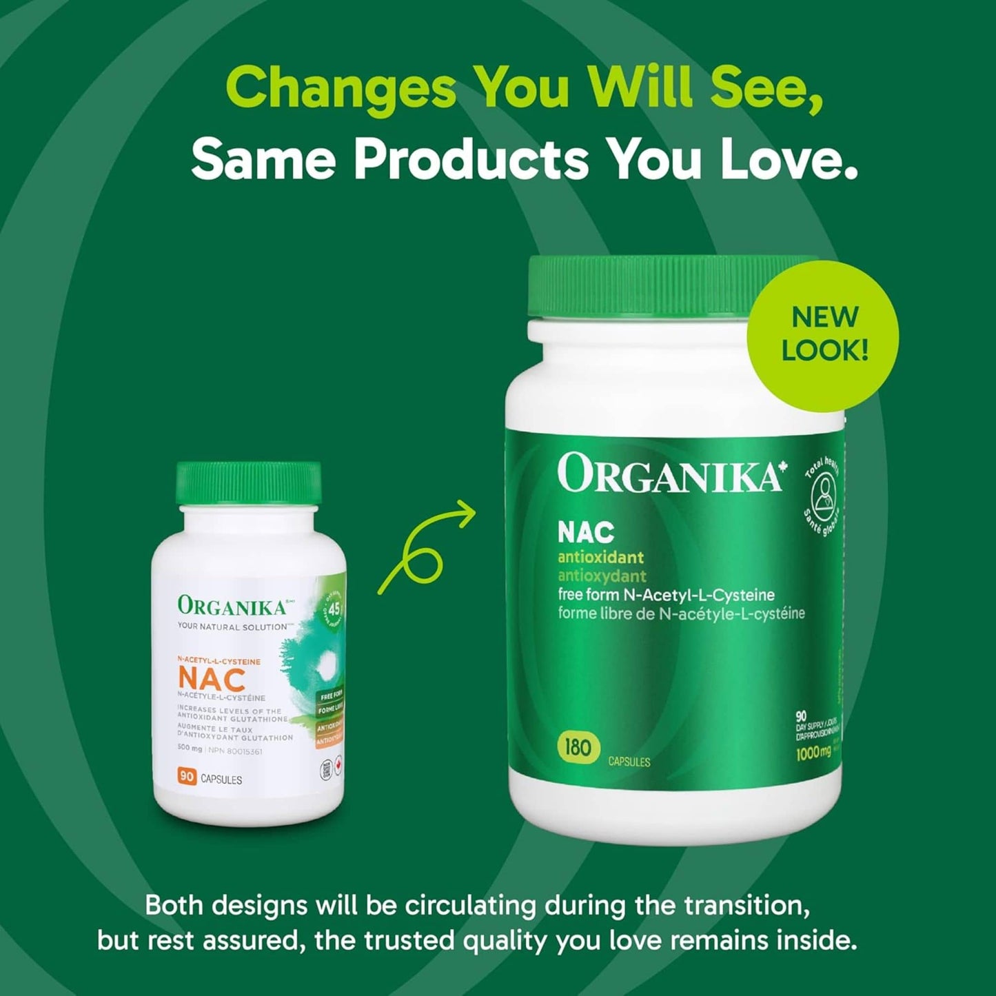 180 Capsules | Organika NAC (N-Acetyl-L-Cysteine) 1000 mg