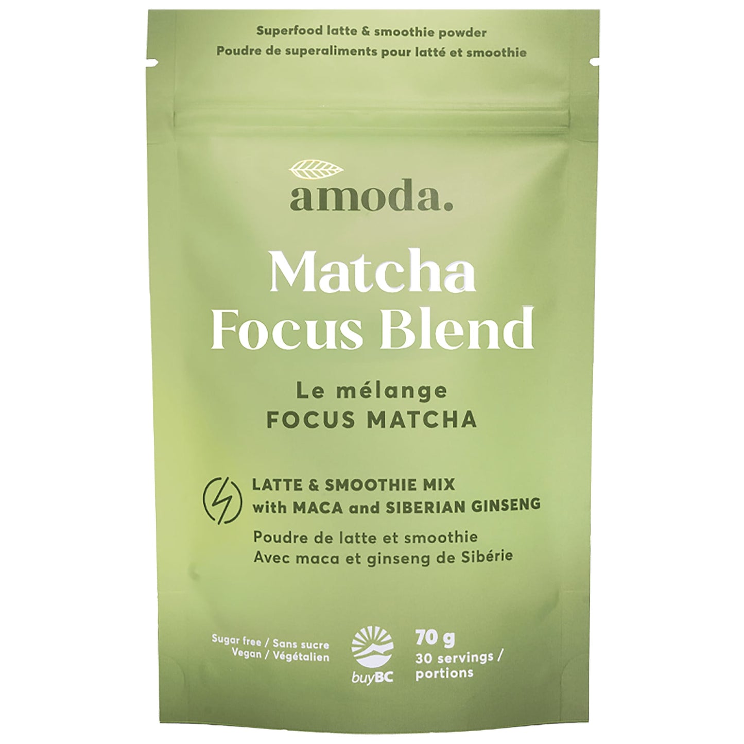Amoda Matcha Focus Blend 70g package