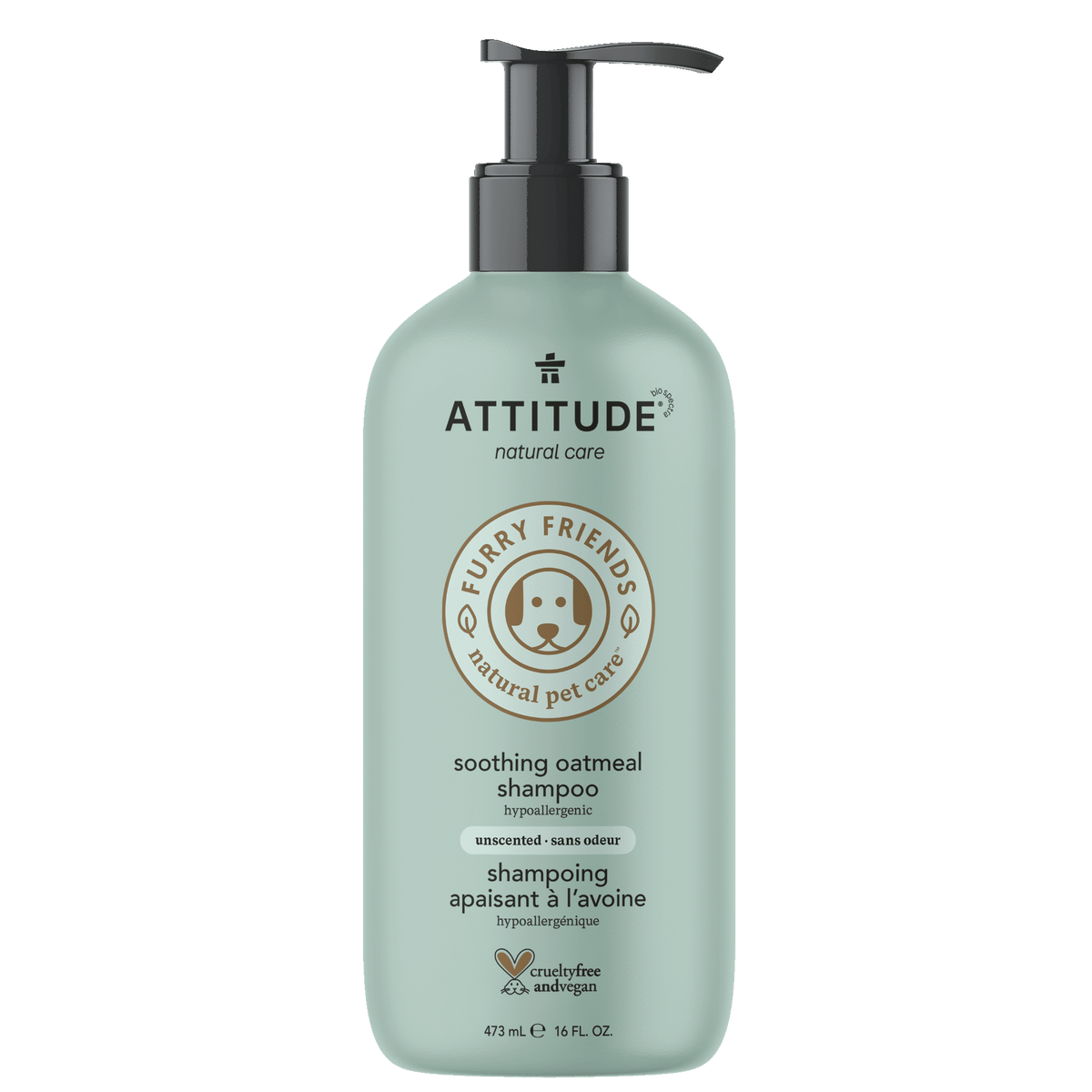 Attitude Furry Friends Pet Shampoo Soothing Oatmeal (Unscented) 473ml