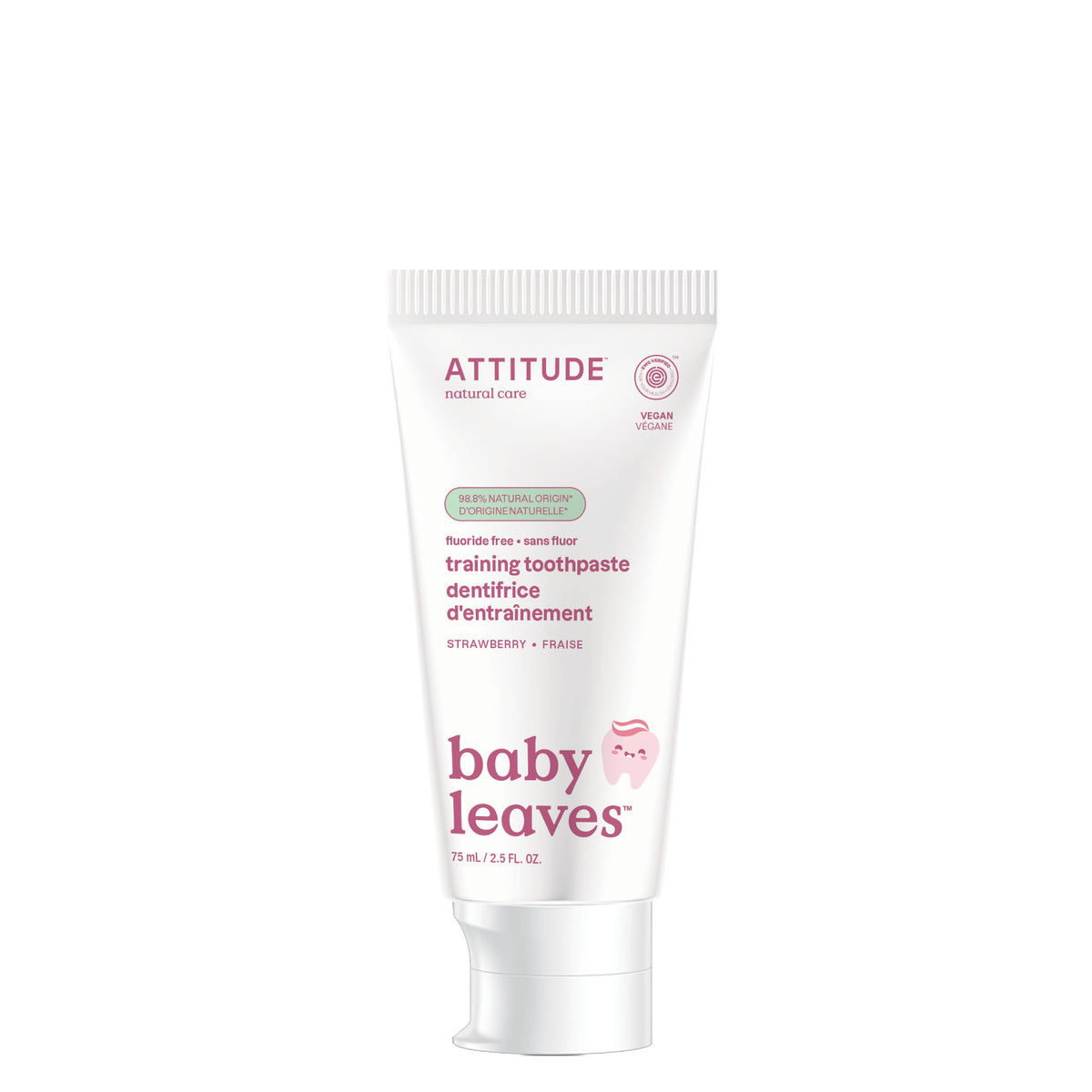 Attitude Kids Fluoride-Free Toothpaste Baby Leaves Training (Unflavoured) 75g
