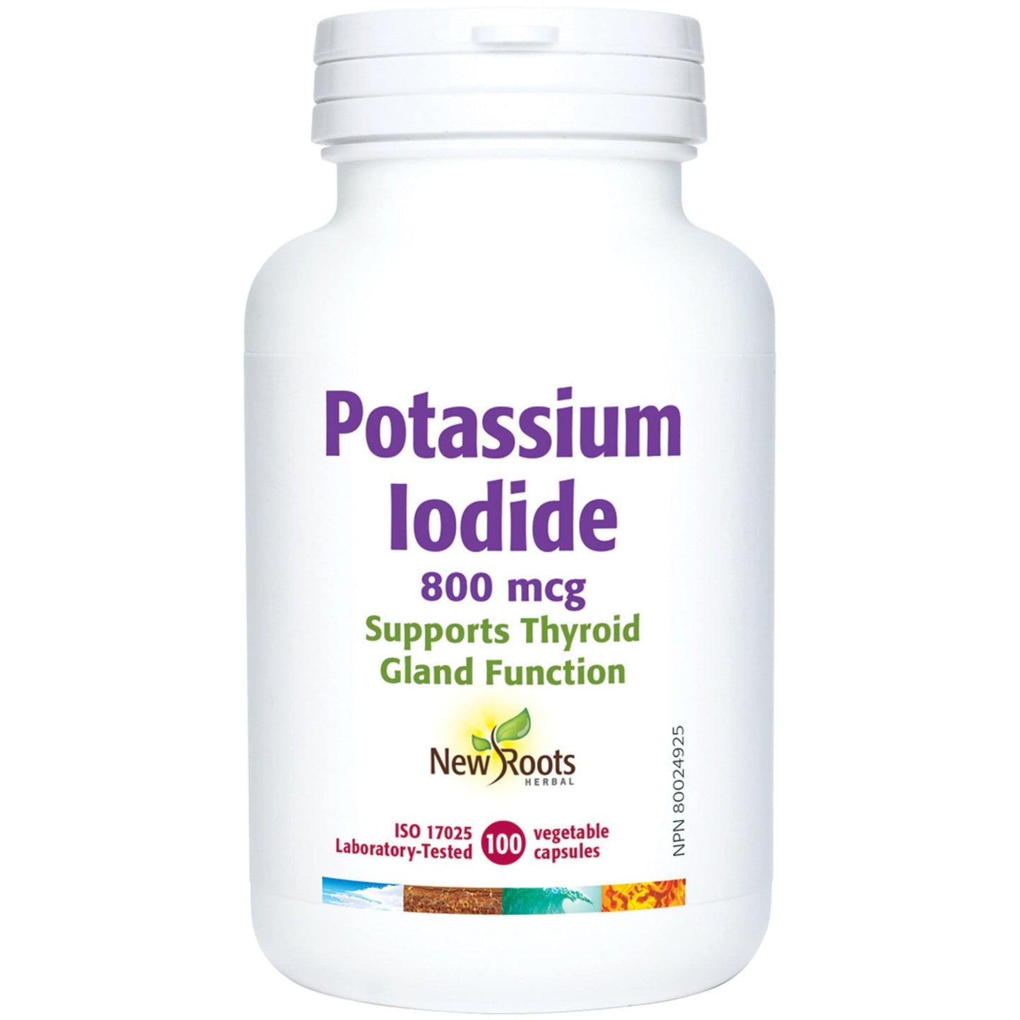 100 Vegetable Capsules | New Roots Herbal Potassium Iodide 800mcg