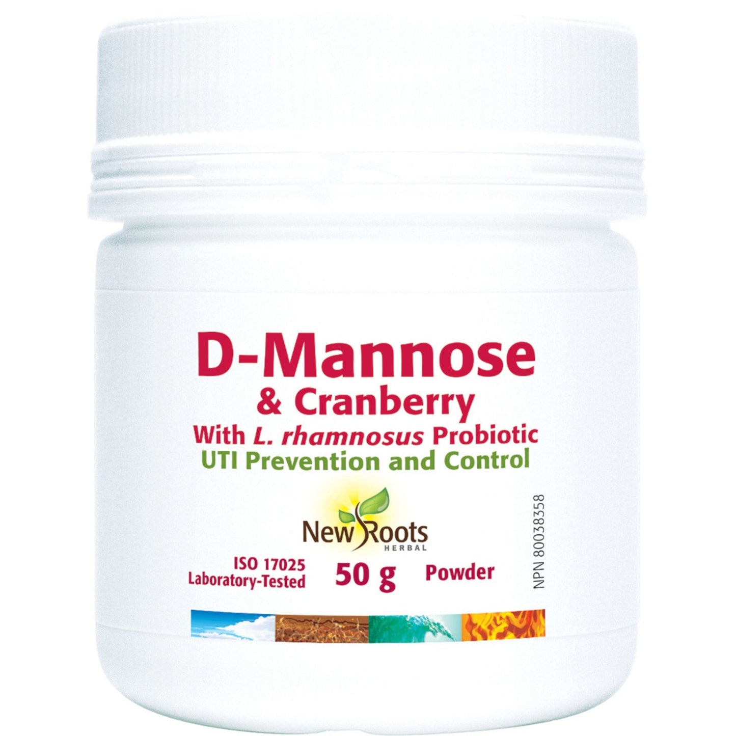 50g | New Roots Herbal D-Mannose & Cranberry With L.rhamnosus Probiotic