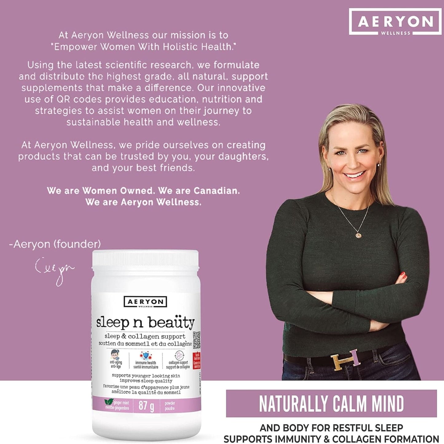 Ginger Mint Flavour, 87g | Aeryon Wellness Sleep N Beauty
