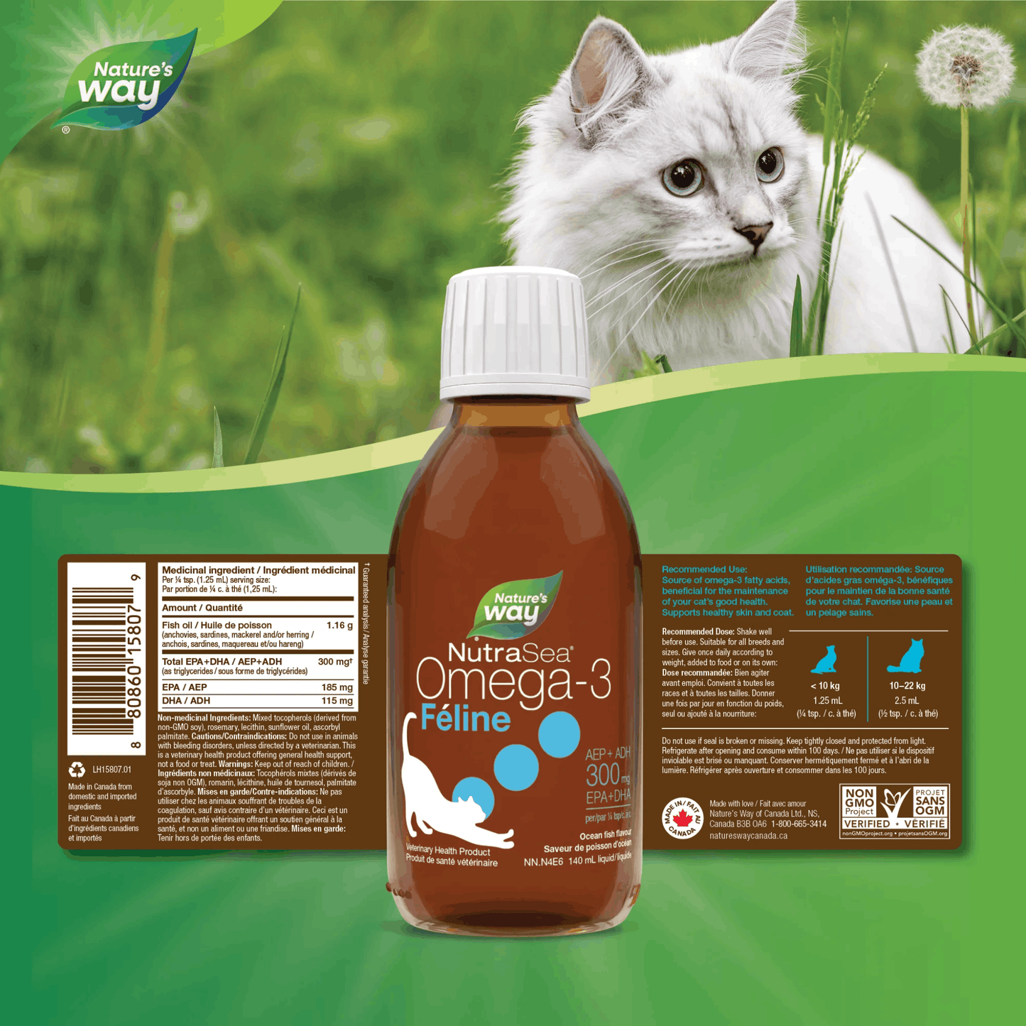 140ml Ocean Fish Flavour | Nature's Way NutraSea Omega-3 Feline