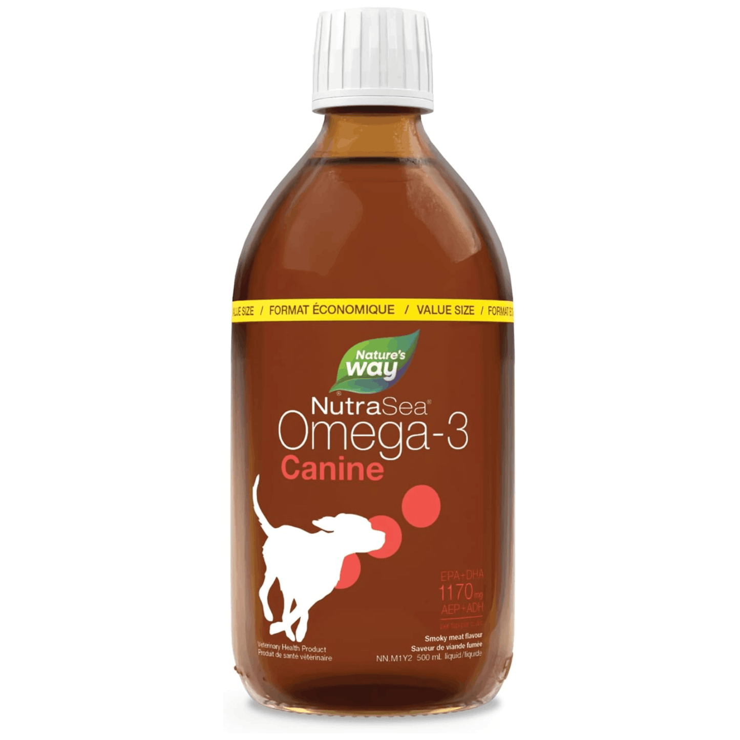 500ml Smoky Meat | Nature's Way NutraSea Omega-3 Canina Liquid Drops Nutrition Label