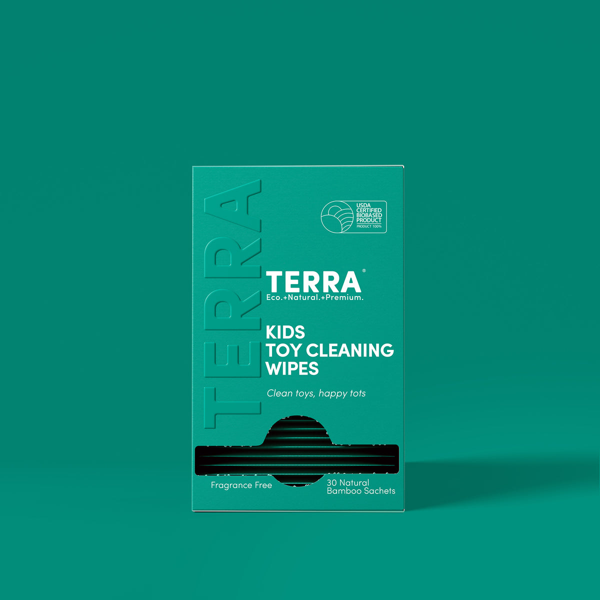 Terra Kids Toy Cleaning Wipes with Chamomile and Vitamin E, Individually Wrapped, 30 Count