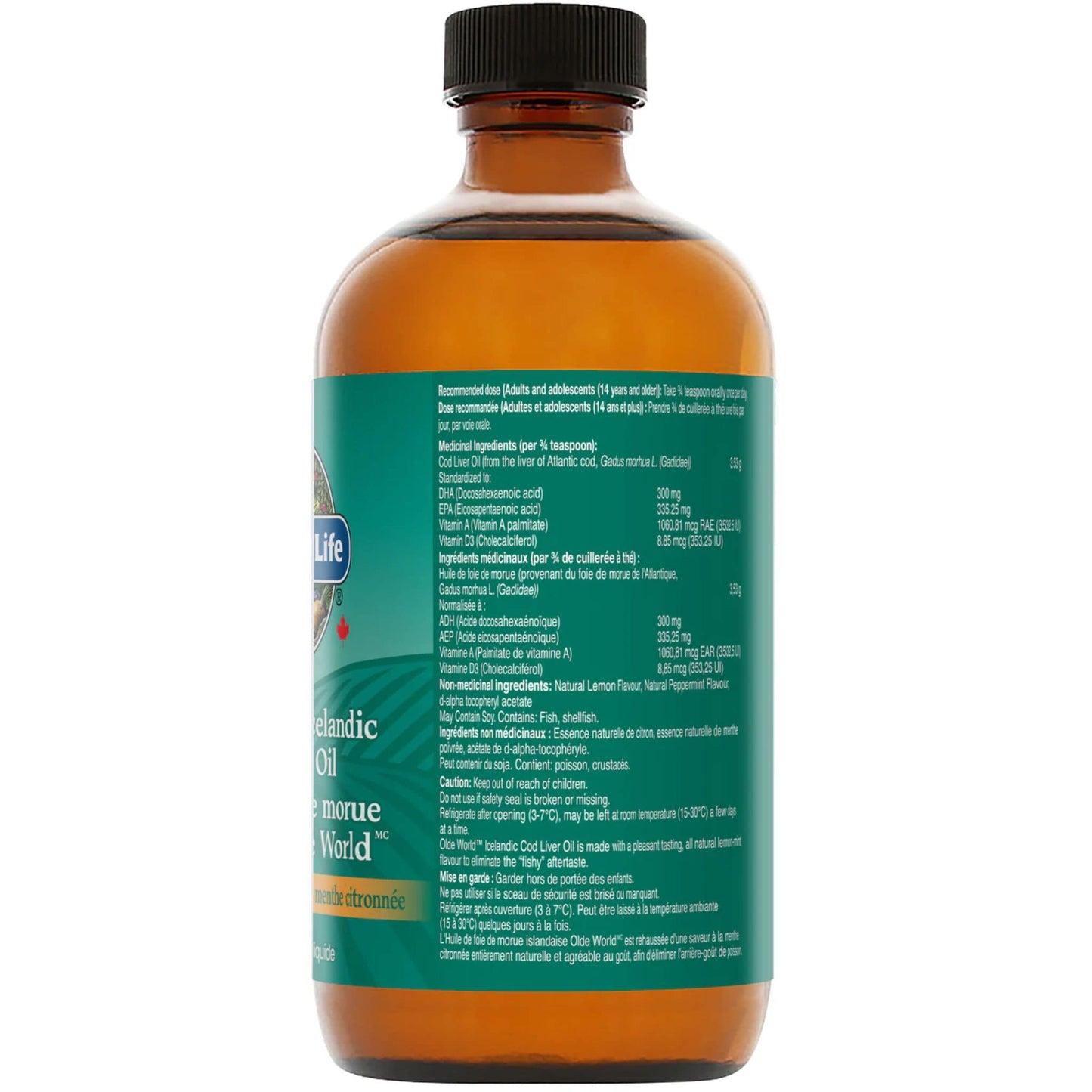 Lemon Mint, 237mL | Garden of Life Olde World Icelandic Cod Liver Oil