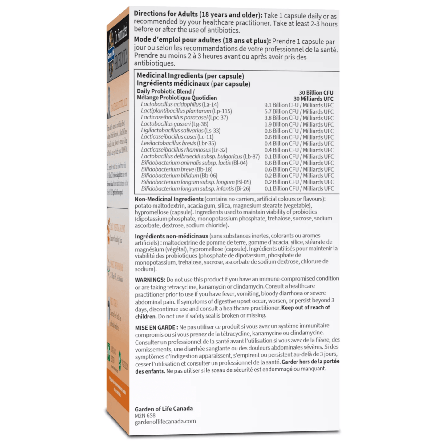 30 Vegetable Capsules (Shelf Stable) | Garden of Life Dr. Formulated Probiotics Once Daily 30 Billion