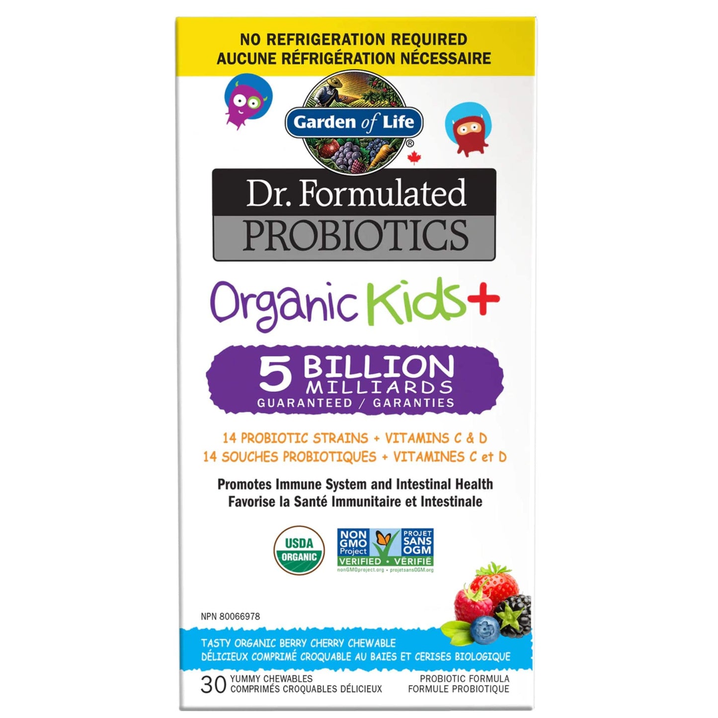 Berry Cherry (Shelf Stable) | Garden of Life Dr. Formulated Probiotics 