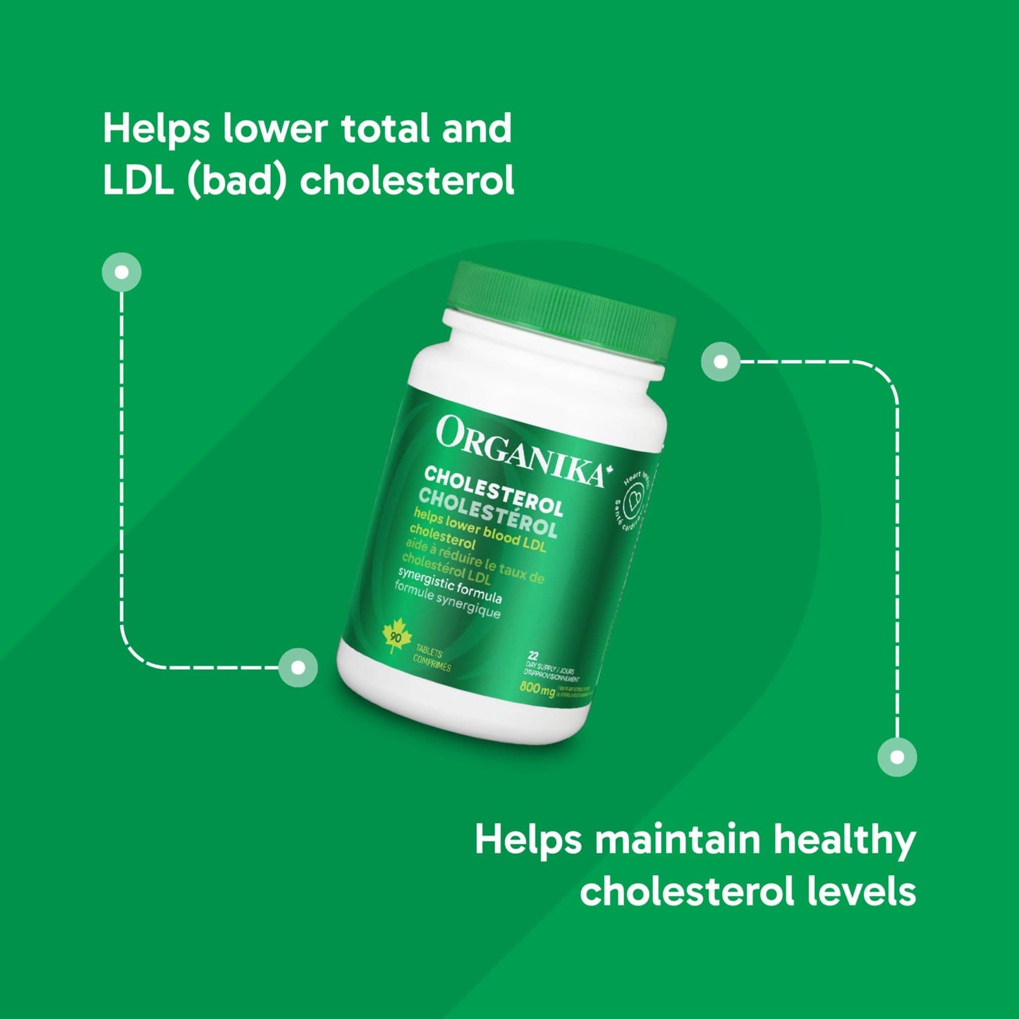 90 Tablets | Organika Cholesterol 800 mg