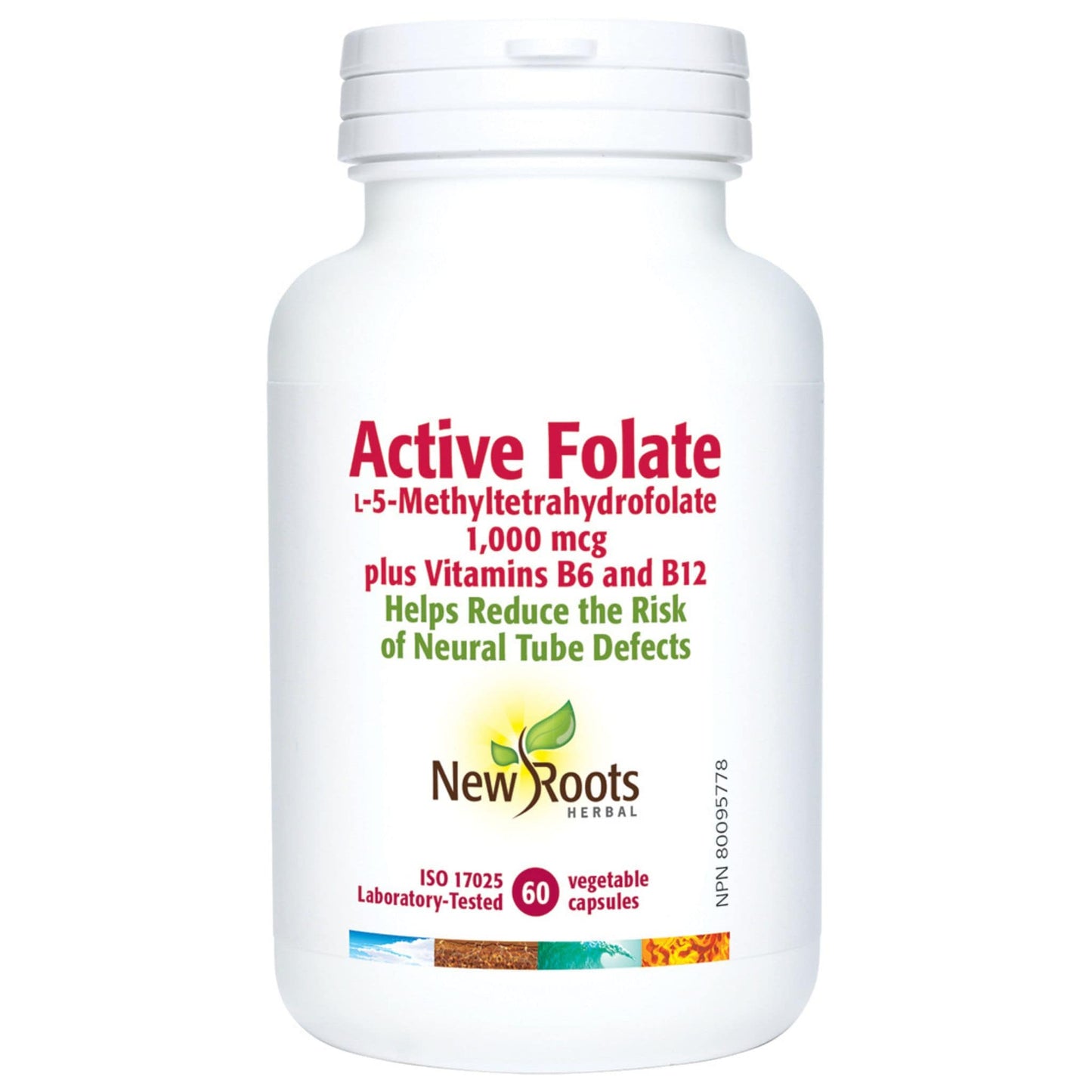 60 Vegetable Capsules | New Roots Herbal Active Folate