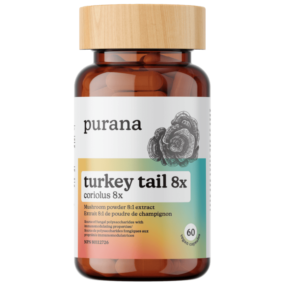 60 Capsules | Purana Turkey Tail 8:1 Extract Capsules 60 Capsules