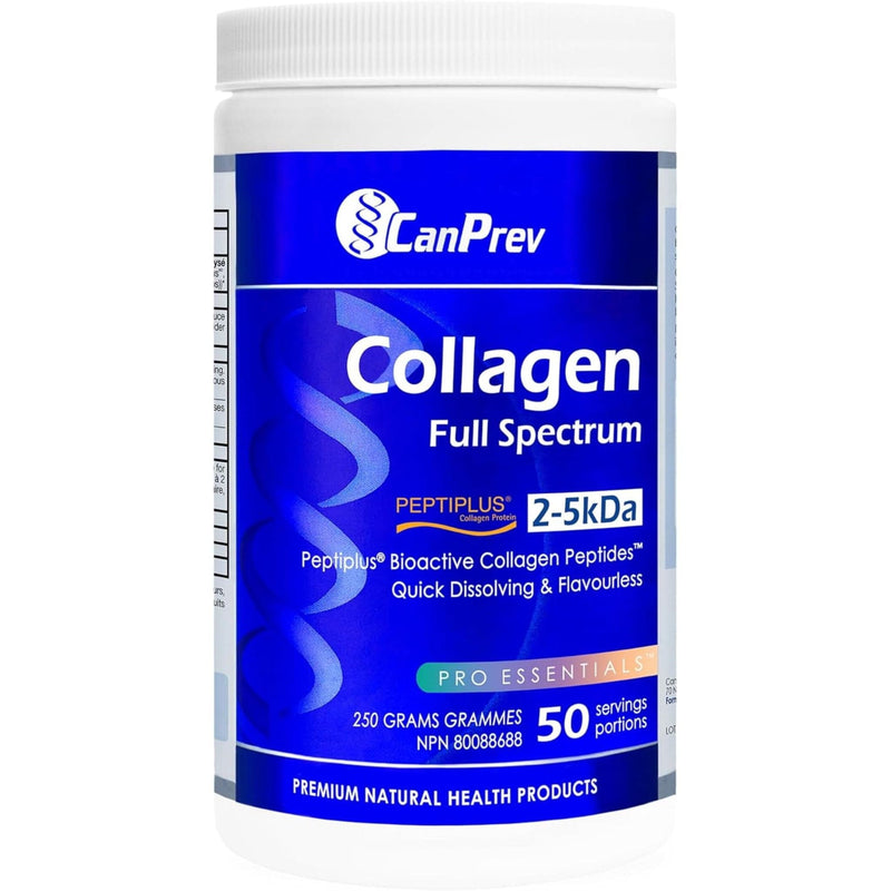 CanPrev Collagen Full Spectrum Peptiplus Powder, 5g Hydrolyzed Type I and III Collagen per Scoop, 250g