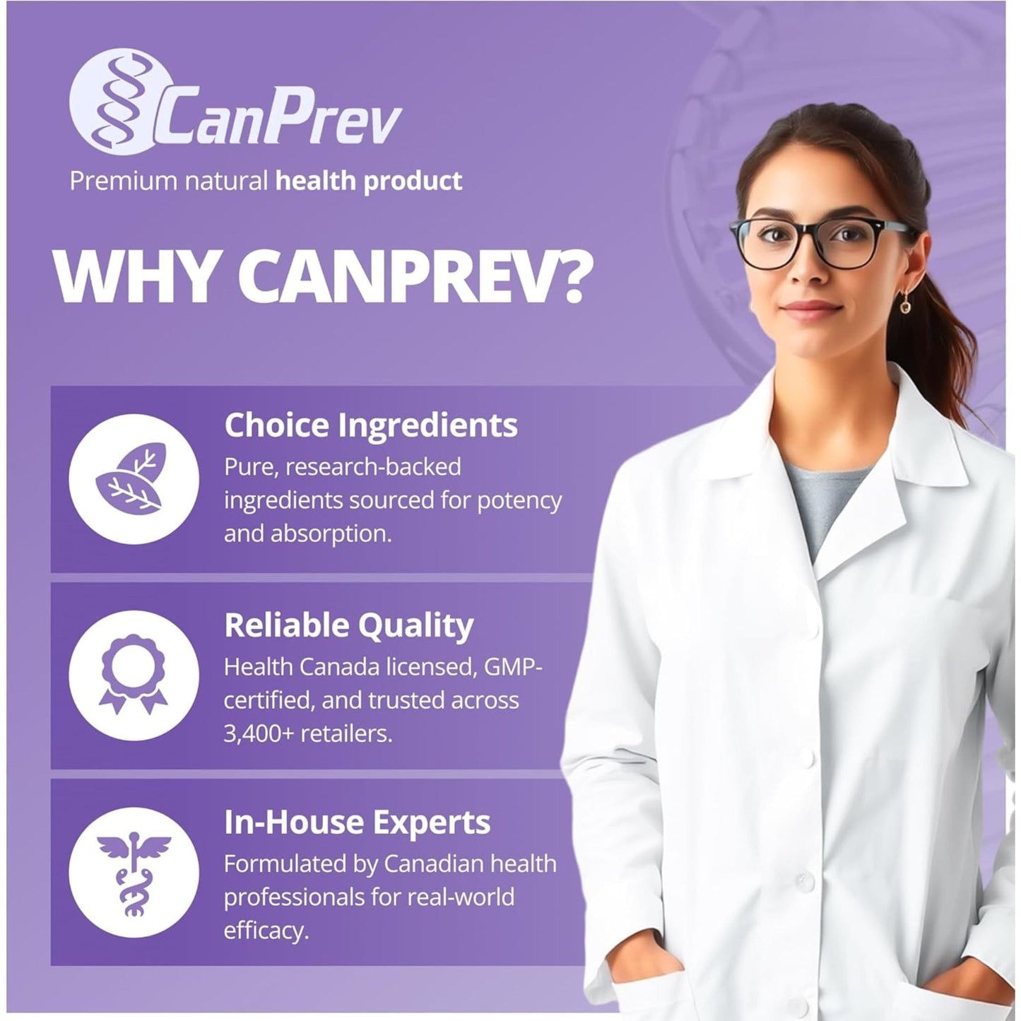 90 Vegetable Capsules | CanPrev Adrenal Chill for Women