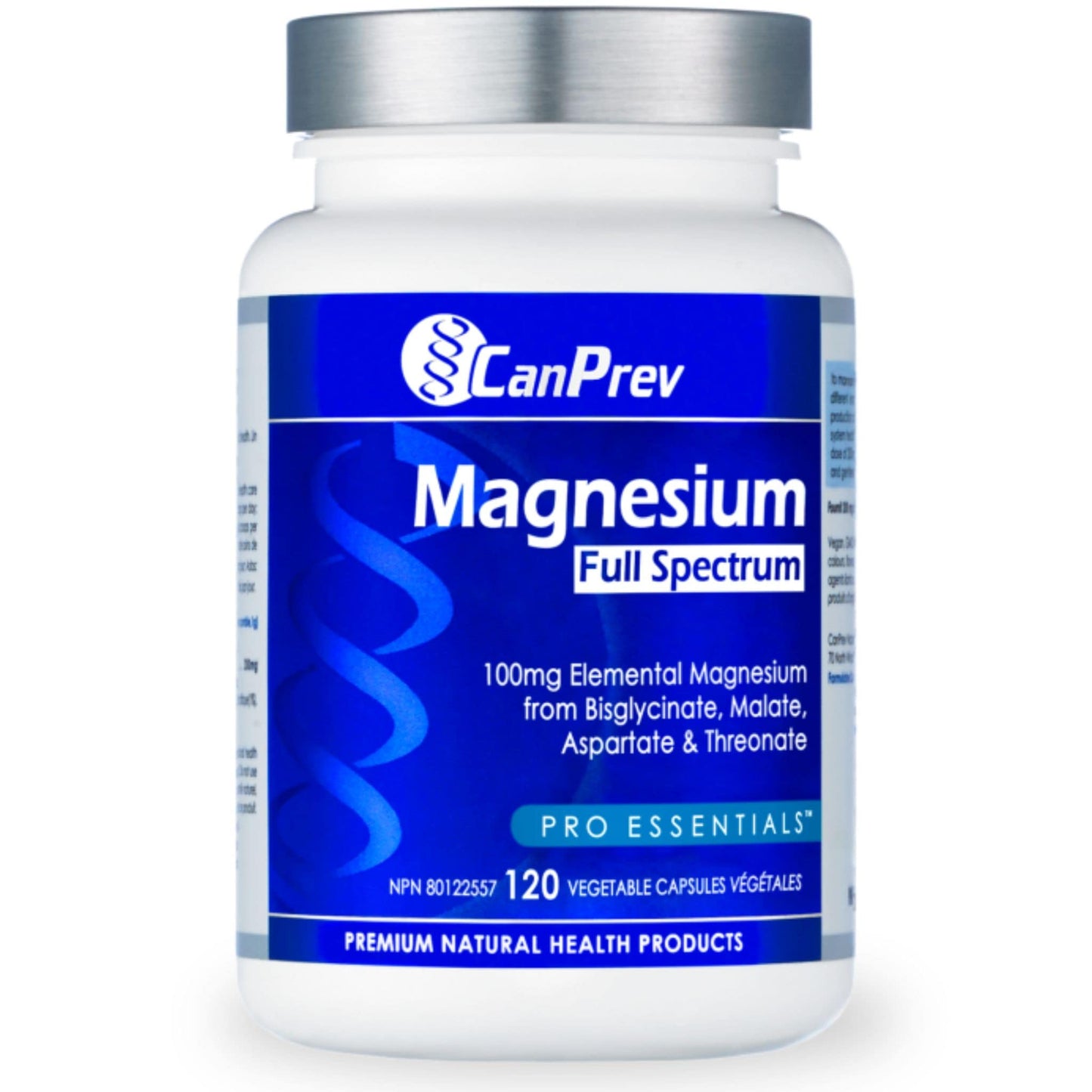 120 Vegetable Capsules | CanPrev Magnesium Full Spectrum