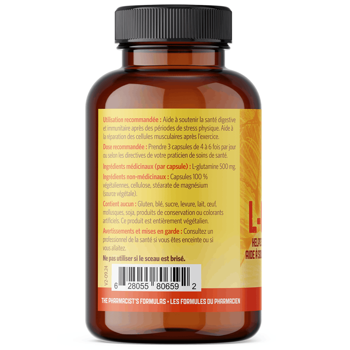 150 Vegetable Capsules | Pure Lab Vitamins L-Glutamine