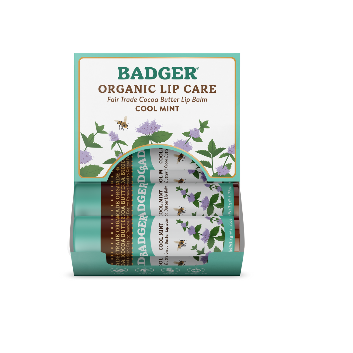Badger Cocoa Butter Lip Balm - Cool Mint