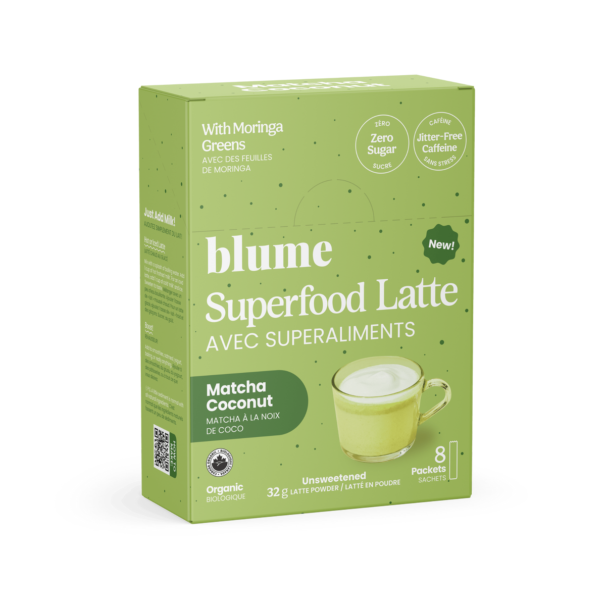 Blume Matcha Coconut single serve sachets 8 count