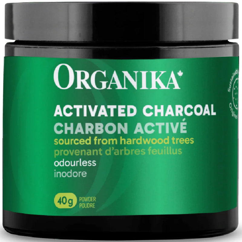Organika Activated Charcoal Powder, 100% Pure Detoxifying Charcoal, Unflavoured, 40g-100g