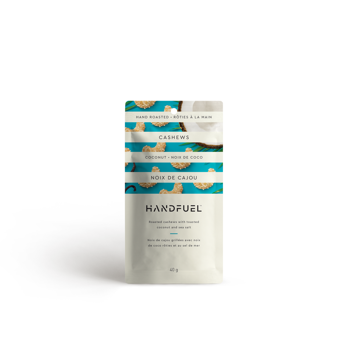 Handfuel Coconut Cashews, Case of 12 x 40g Snack Packs