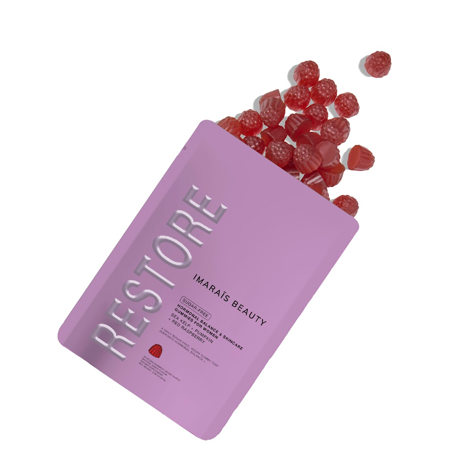 Imarais Beauty RESTORE Hormonal Balance Gummies, Sea Kelp, Pumpkin & Red Raspberry, 30 Gummies
