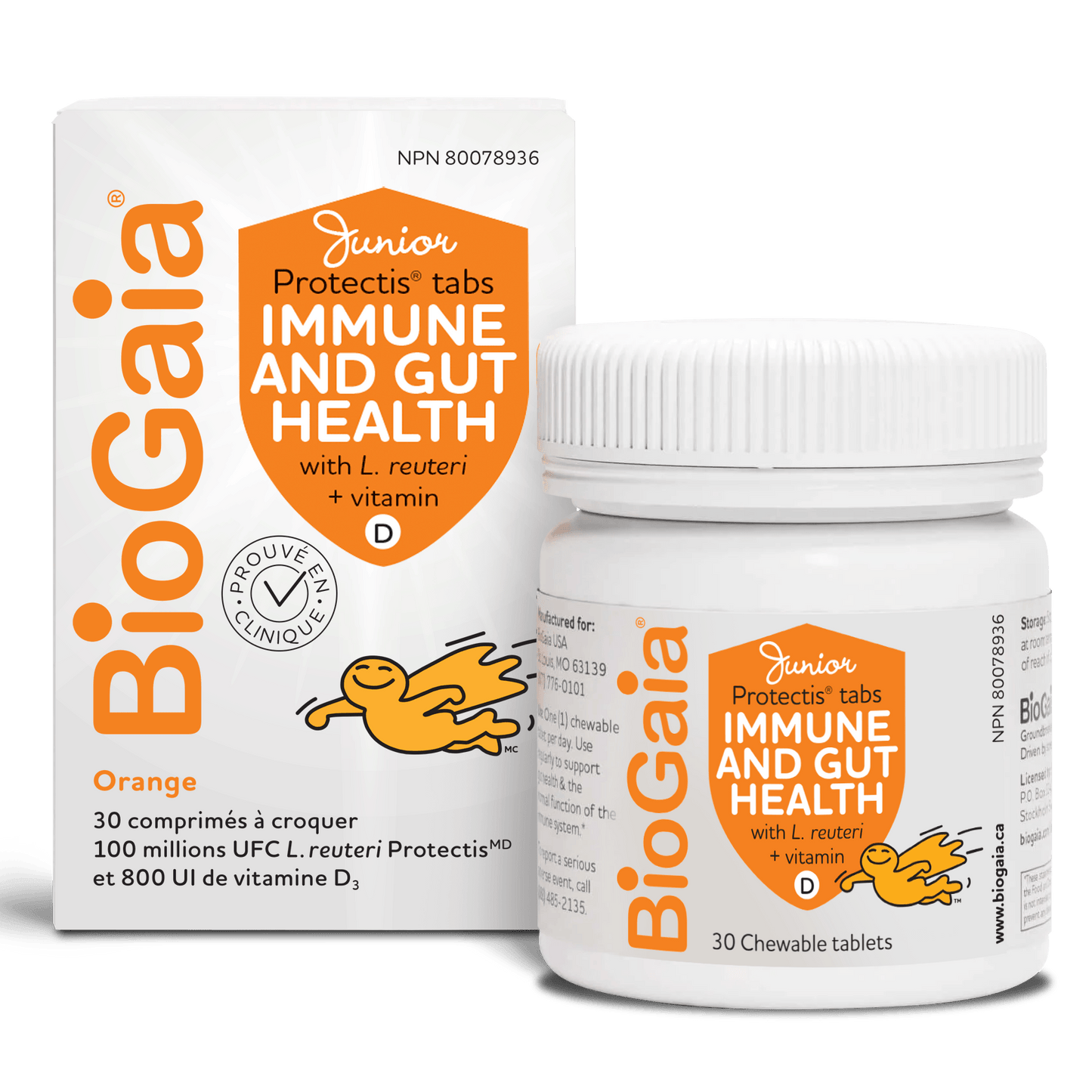 BioGaia Protectis Immune & Gut Health Chewable Tablets with Vitamin D