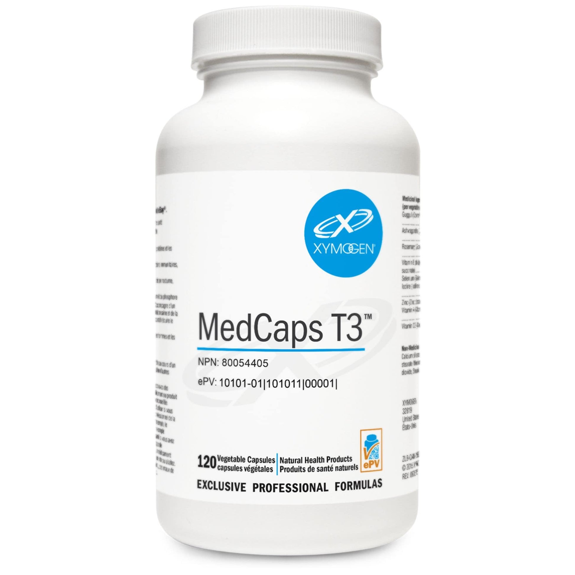120 Vegetable Capsules | Xymogen MedCaps T3