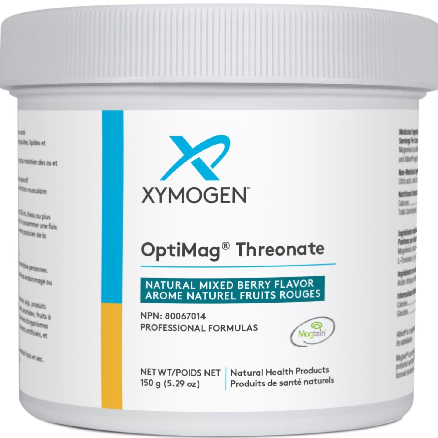 Natural Mixed Berry Flavour, 150g | Xymogen OptiMag Threonate
