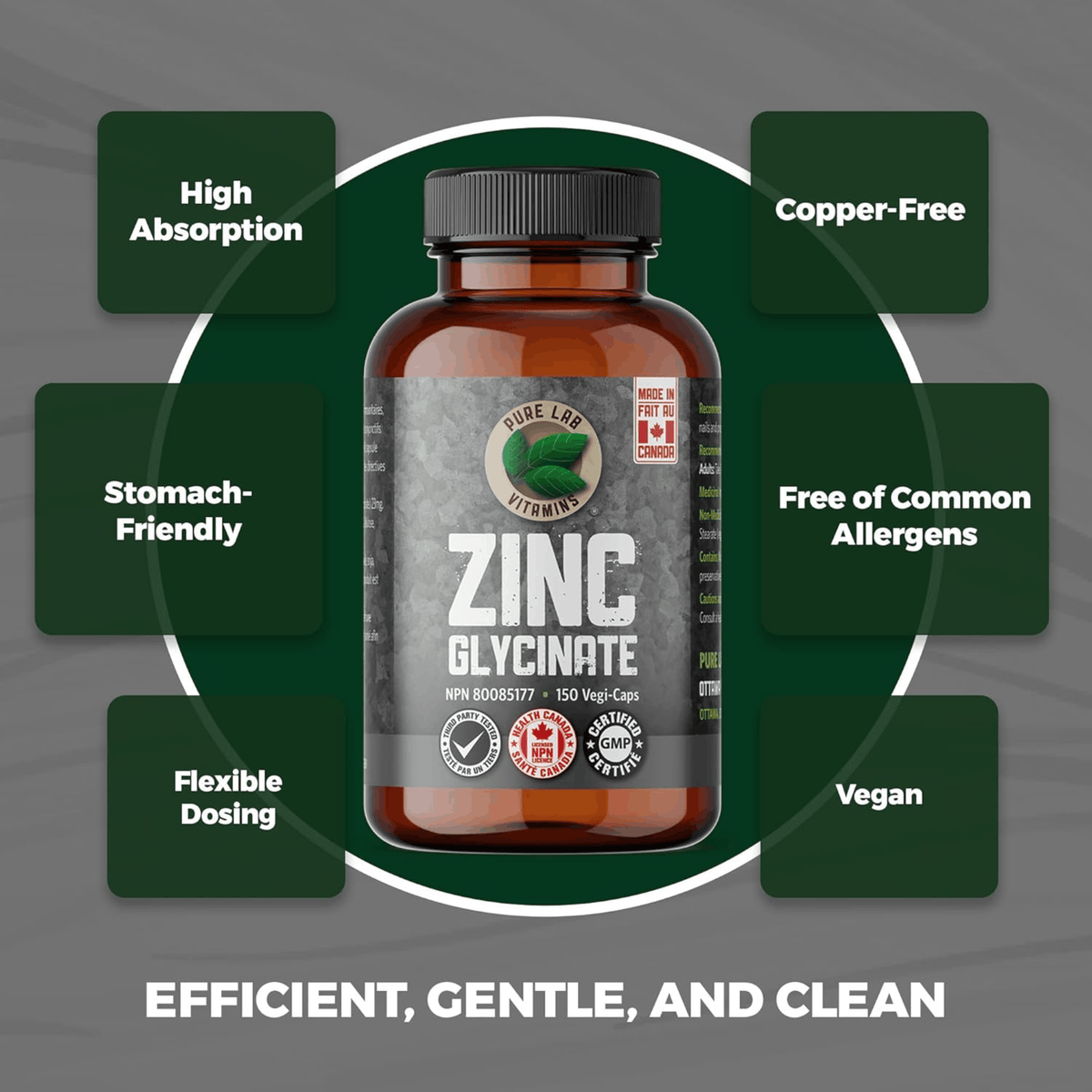 All | Pure Lab Vitamins Zinc Glycinate Infographic