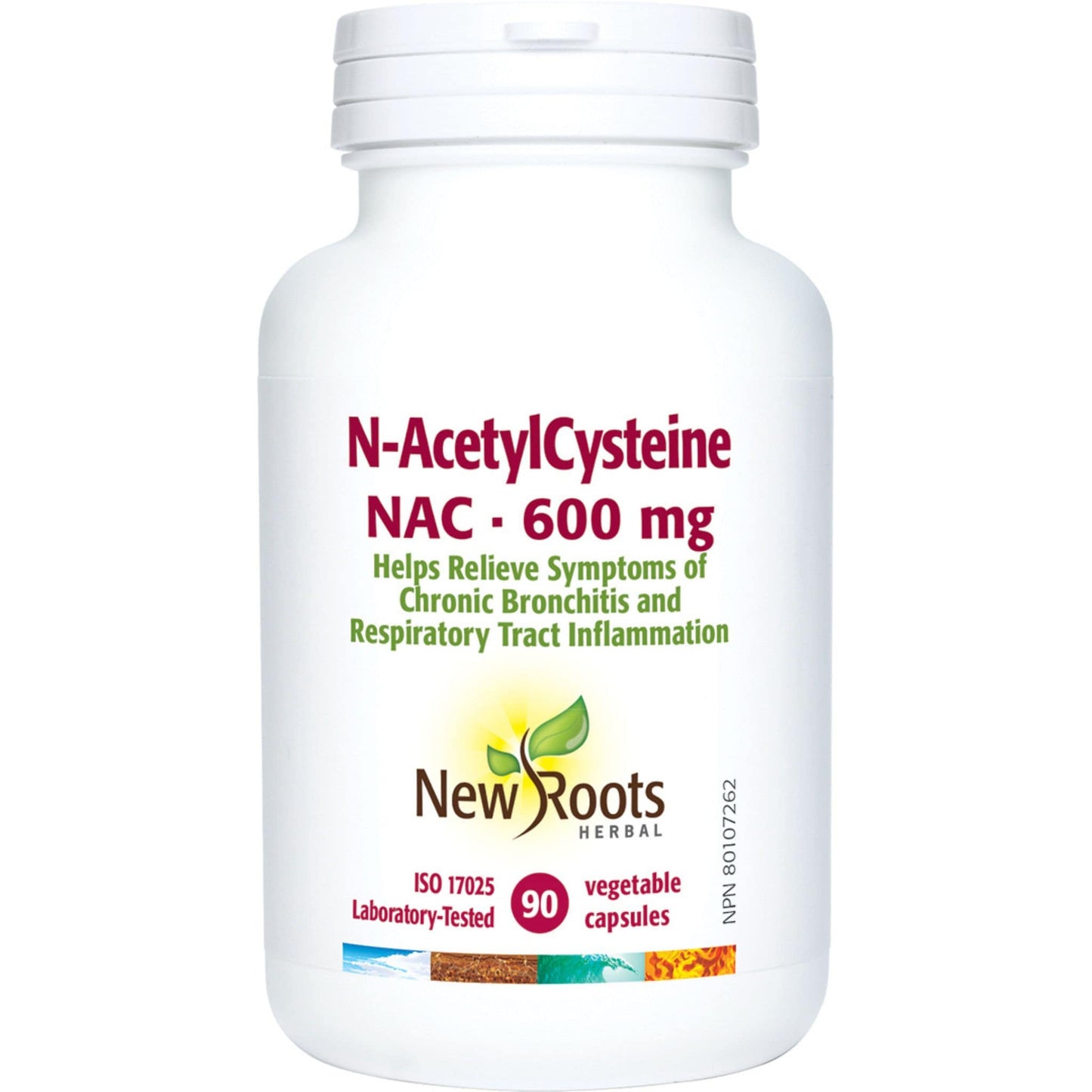 90 Vegetable Capsules | New Roots Herbal N-AcetylCysteine NAC 600 MG